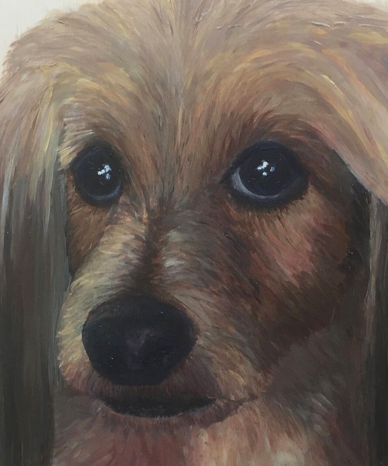 "Sadie" Acrylic on wood on panel. 12 x 10 in.