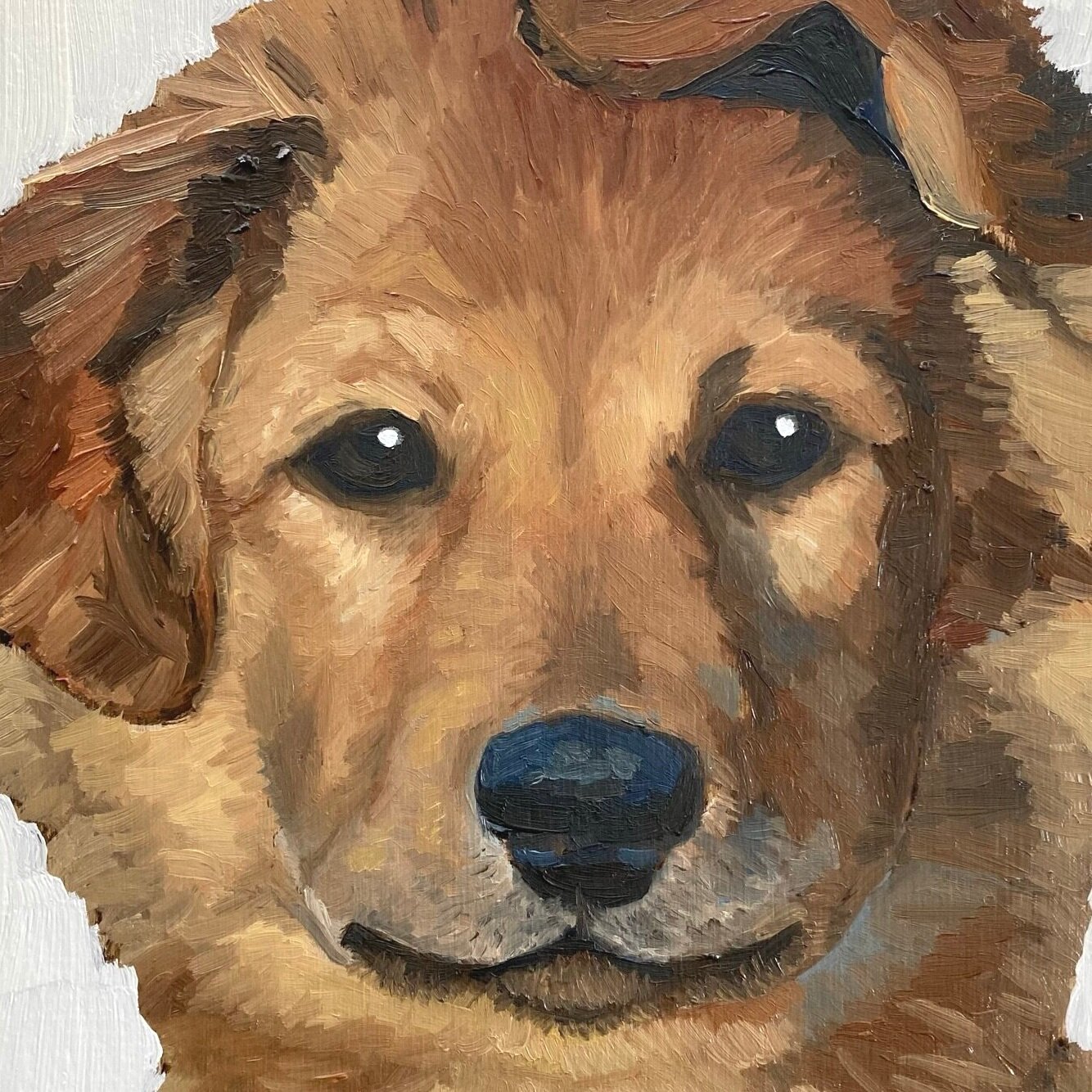 "Luna" Oil on gesso wood panel. February 2021. 10 x 8 in.