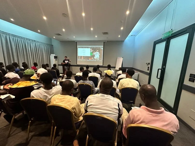 A briefing session for players and families