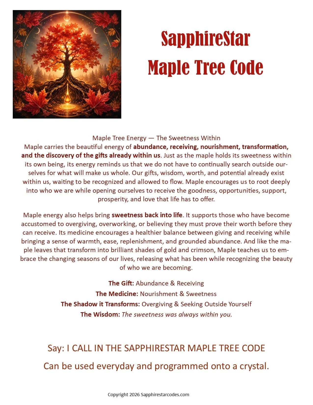 Maple Tree Code