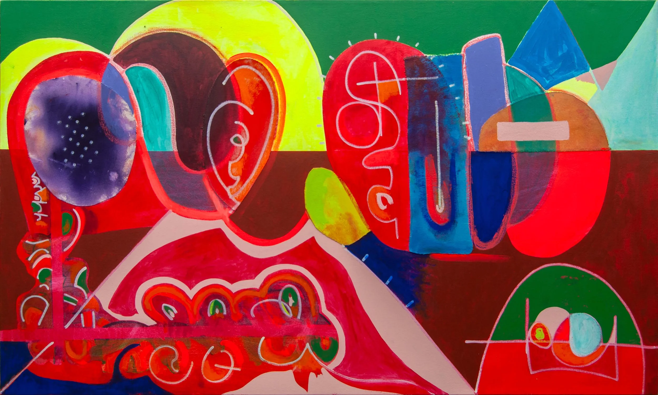  A Place for Past Events , 2025  
Acrylic on canvas  
57 x 34 in. (144.8 x 86.4 cm)