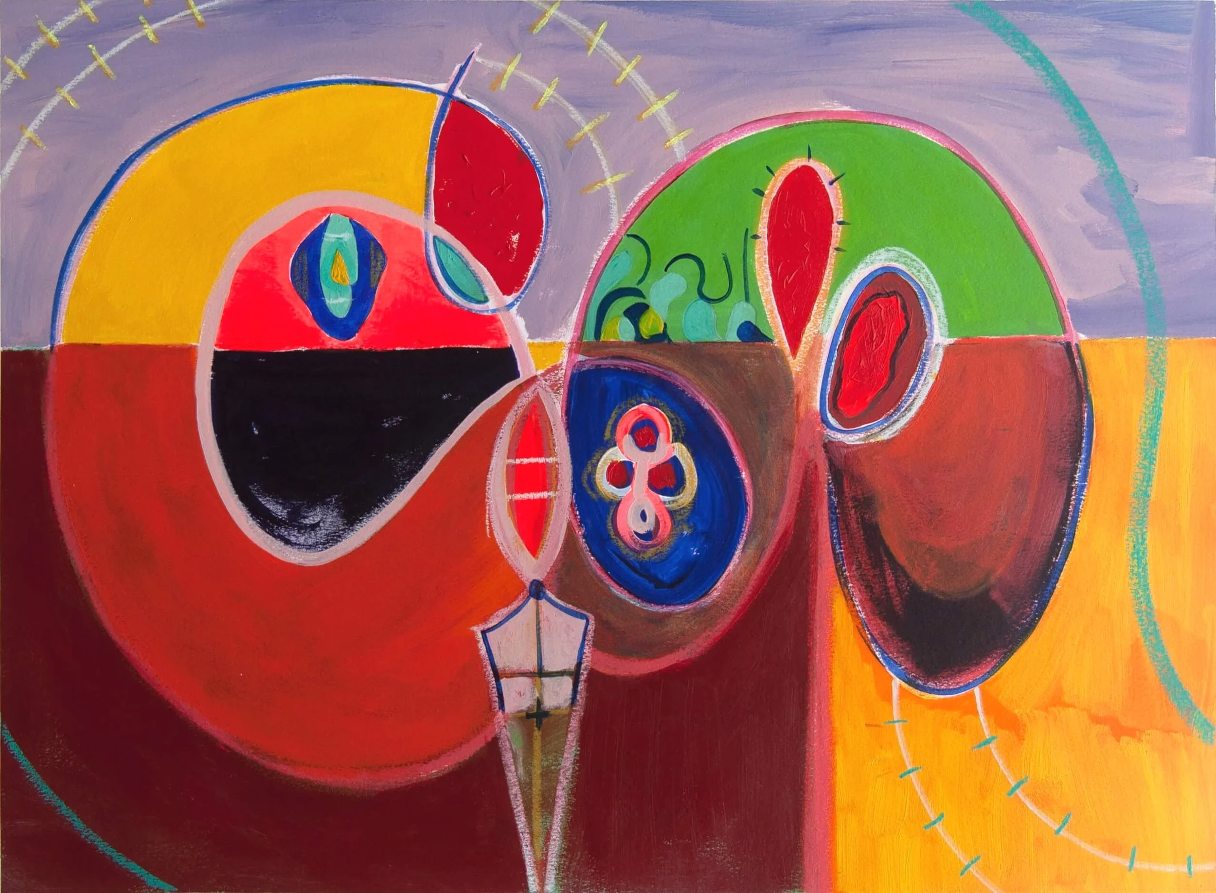  Fallow Ground , 2025  
Acrylic on paper  
70" x 36" (177.8 x 91.44 cm)