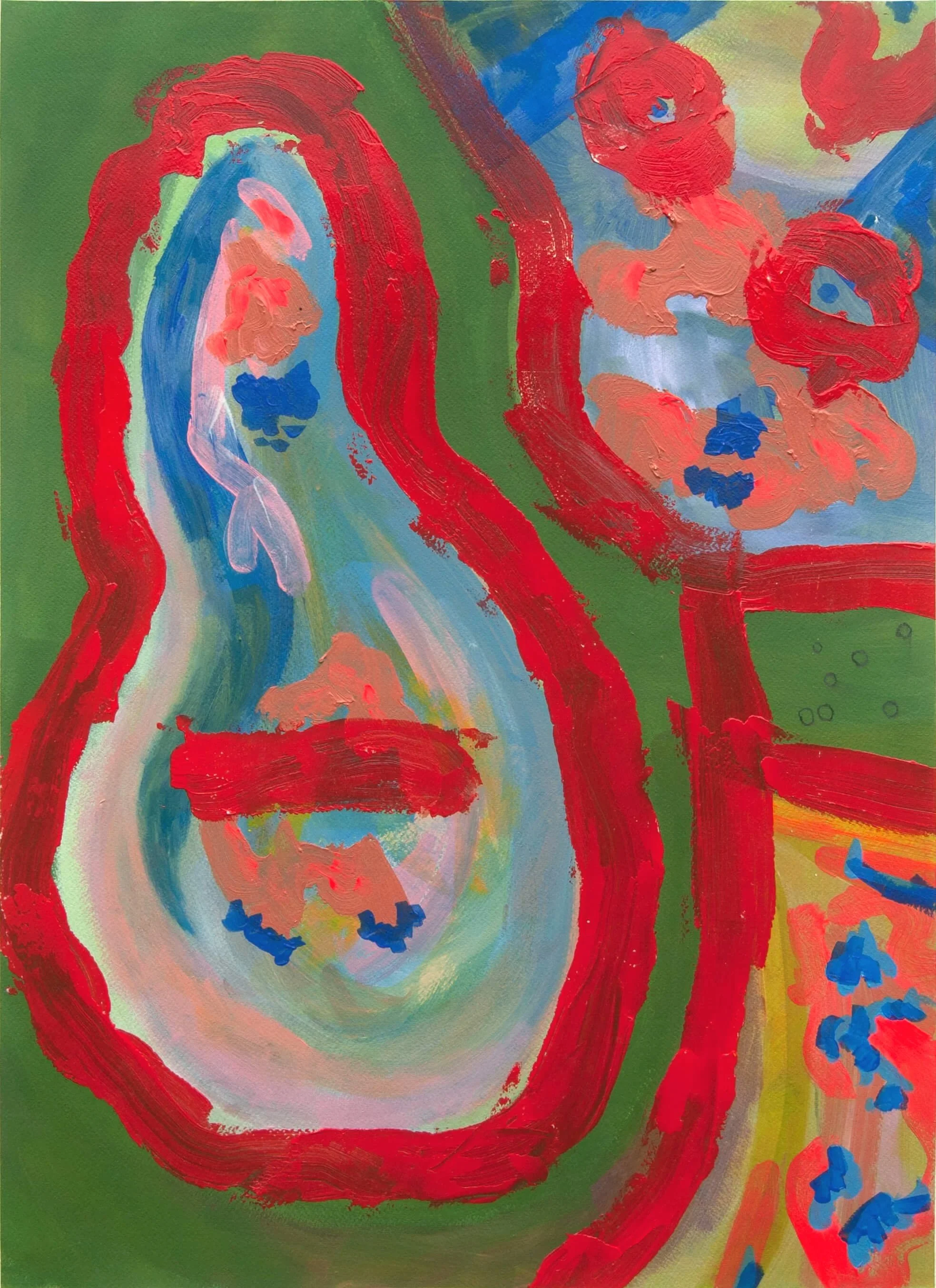  I Don't Want to Know , 2025  
Acrylic on paper  
22" x 30" (55.9 x 76.2 cm)