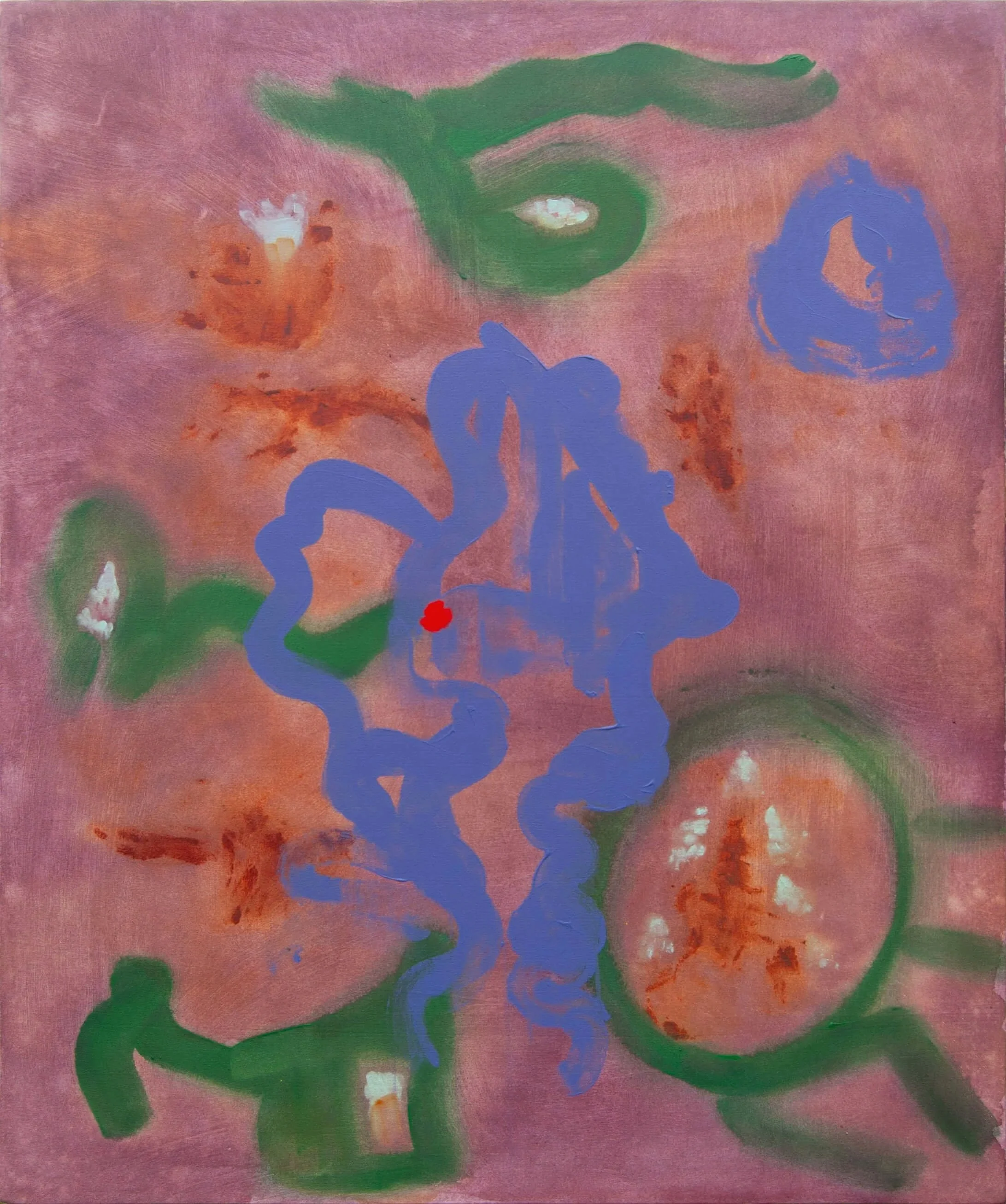  Won't and Want , 2025  
Acrylic on canvas  
40 x 48 (101.6 x 121.9 cm)