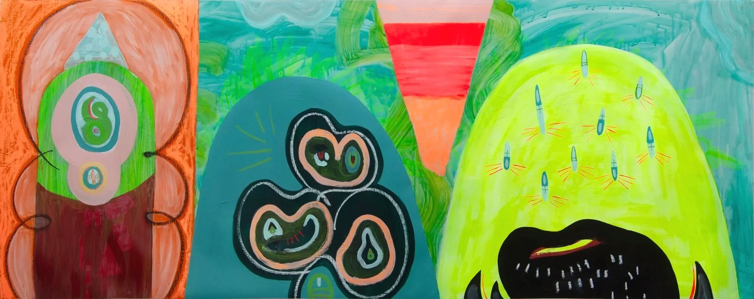  It's Your Choice , 2025  
Acrylic on Yupo paper  
71" x 28.25" (180.34 x 71.75 cm)