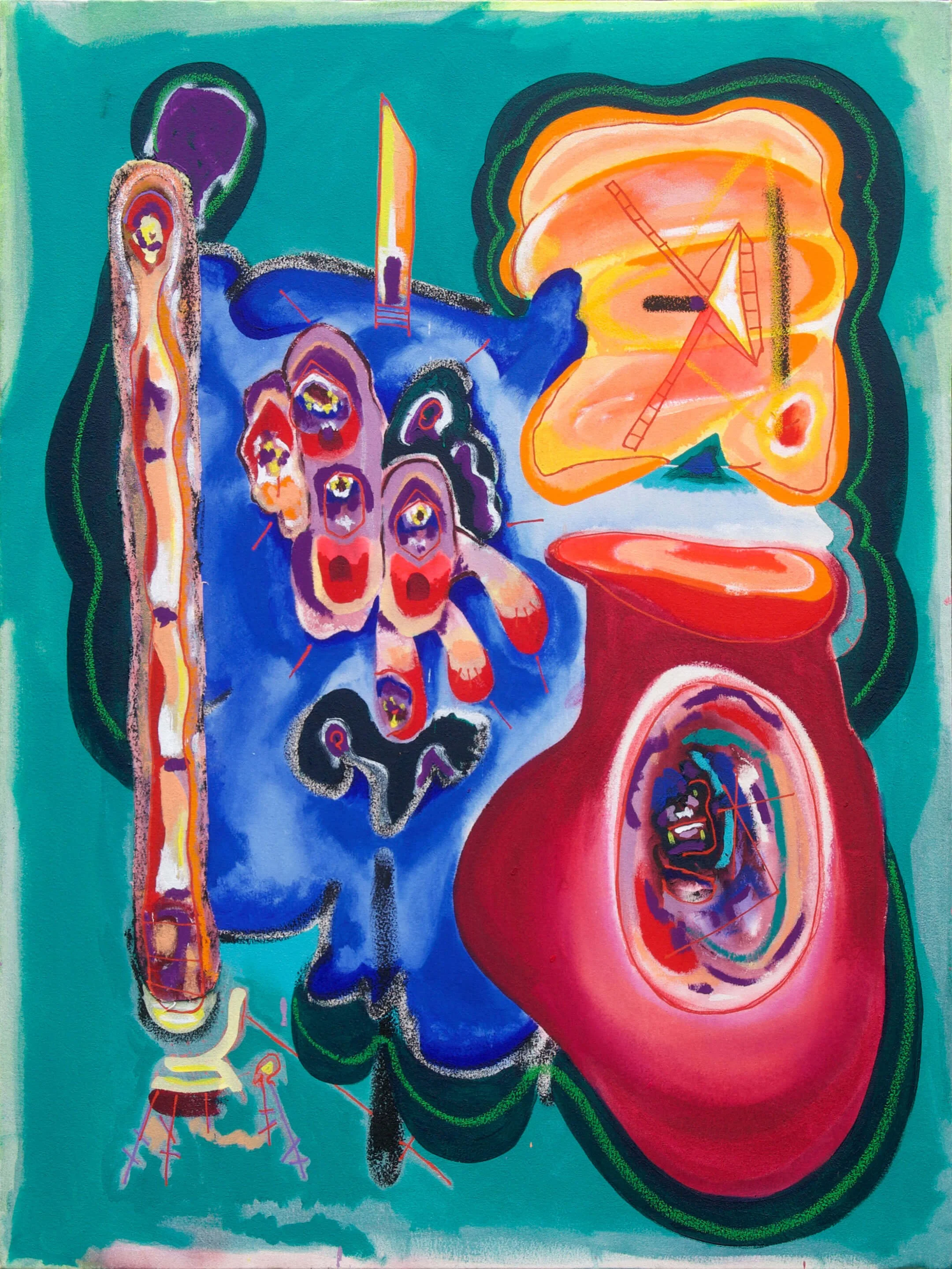  Torble , 2026  
Acrylic on canvas  
30 x 40 (76.2 x 101.6 cm)