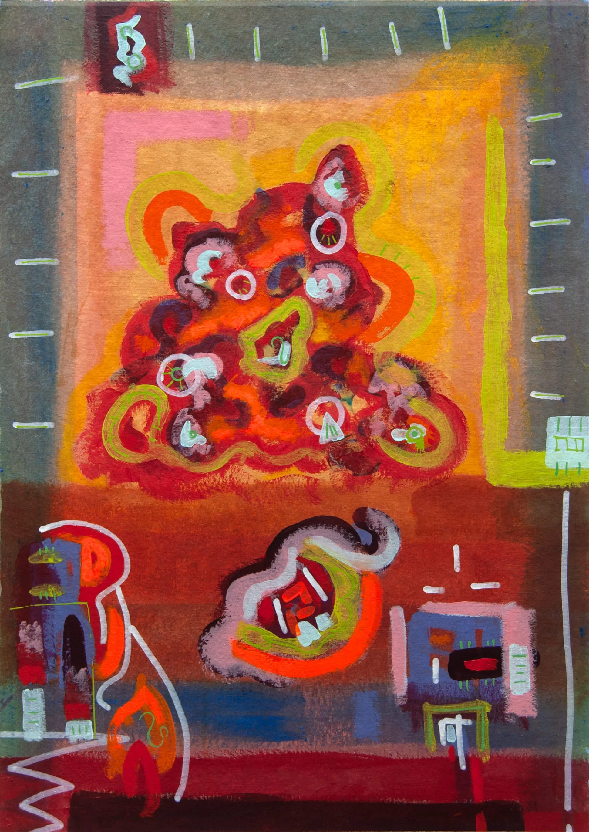  Permanent Council , 2025  
Acrylic on paper  
22" x 30" (55.9 x 76.2 cm)