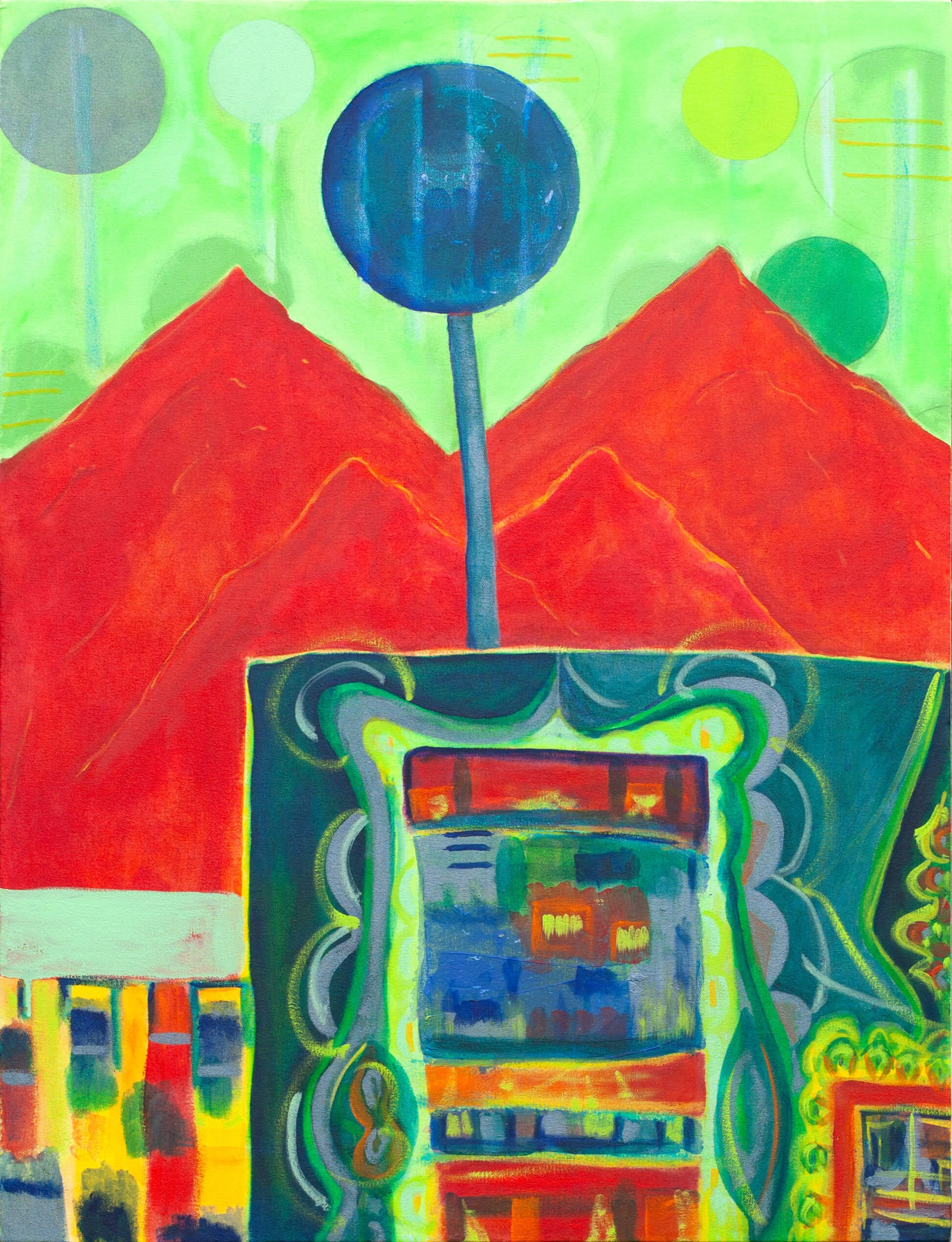  Exhumed 2 , 2023 
Acrylic on canvas 
30 x 40 inches (101.6 x 121.9 cm)