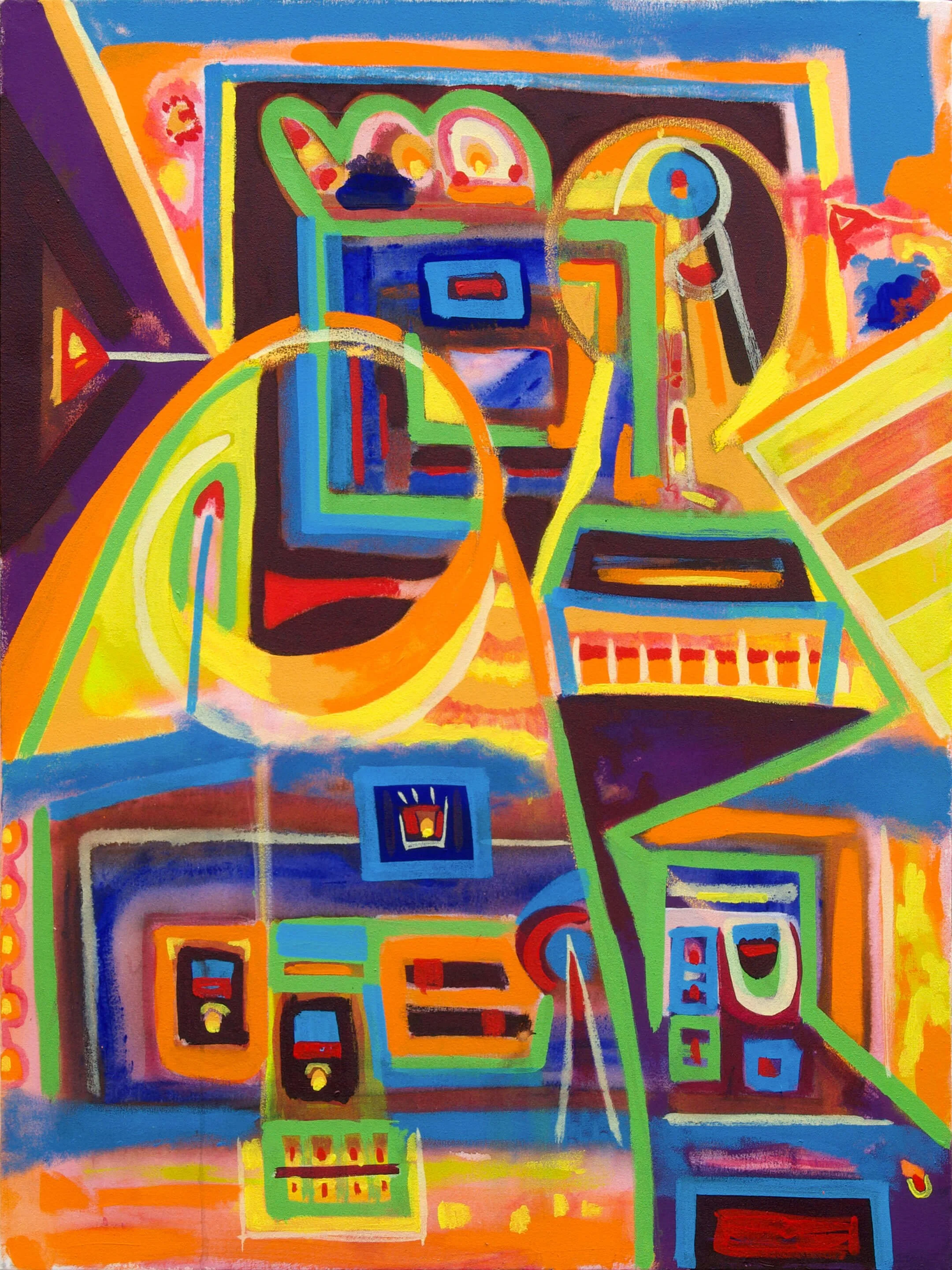  Pentilist , 2026  
Acrylic on canvas  
30 x 40 (76.2 x 101.6 cm)