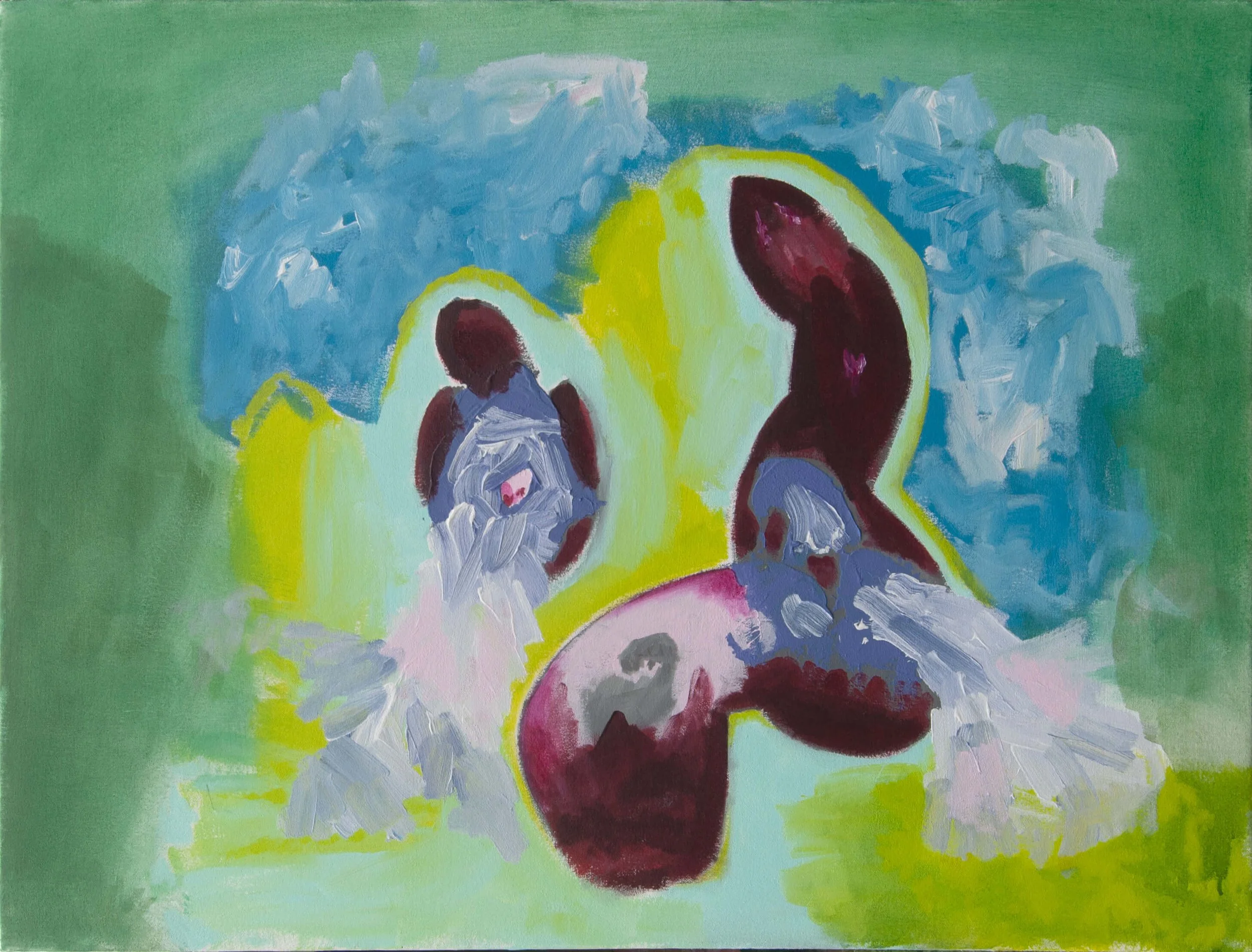  Fertile Topic , 2025  
Acrylic on canvas  
40 x 30 (101.6 x 76.2 cm)