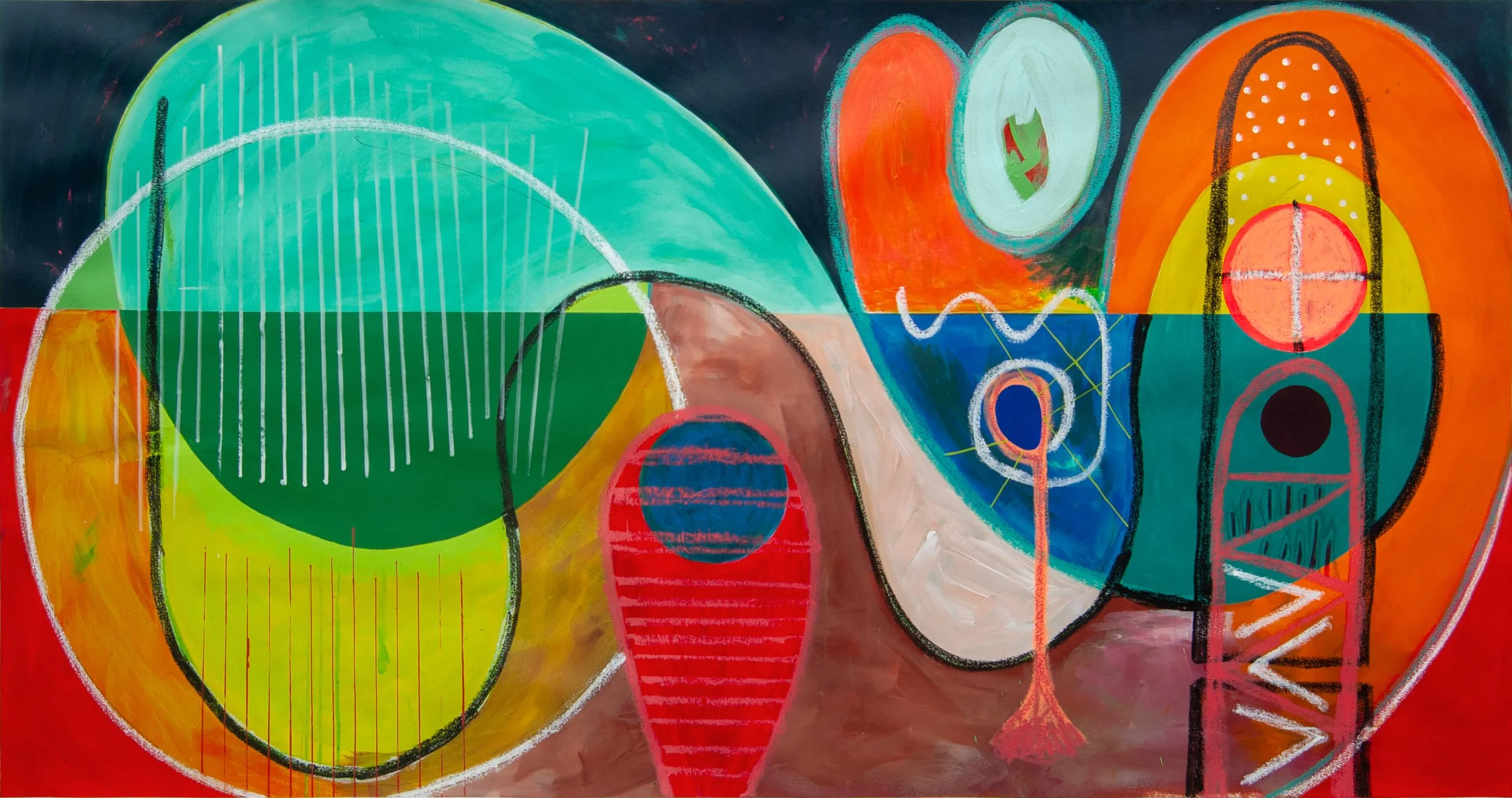  If I Mustn't , 2025  
Acrylic on paper  
48 x 40 (121.9 x 101.6 cm)
