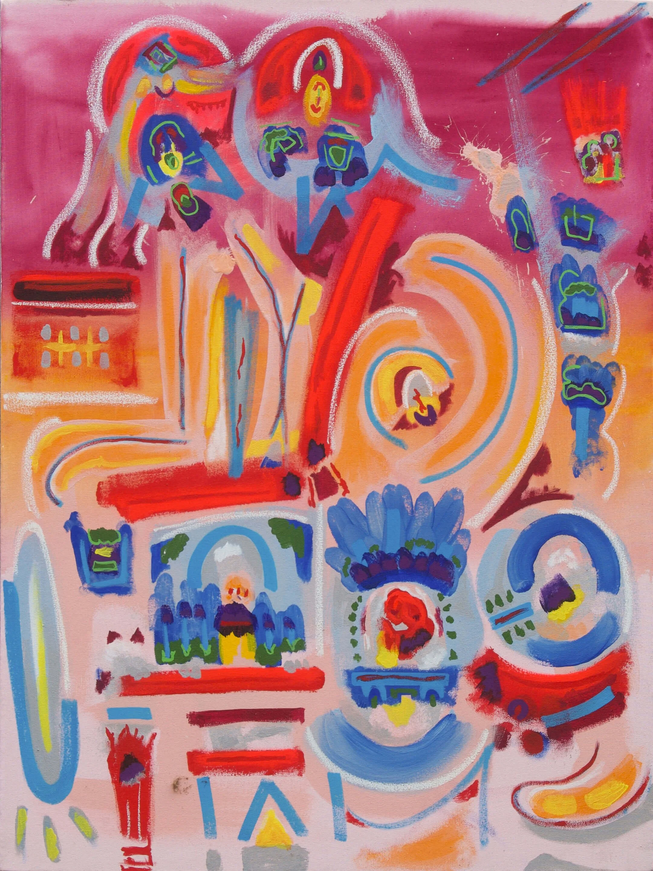  Probablist , 2026  
Acrylic on canvas  
30 x 40 (76.2 x 101.6 cm)