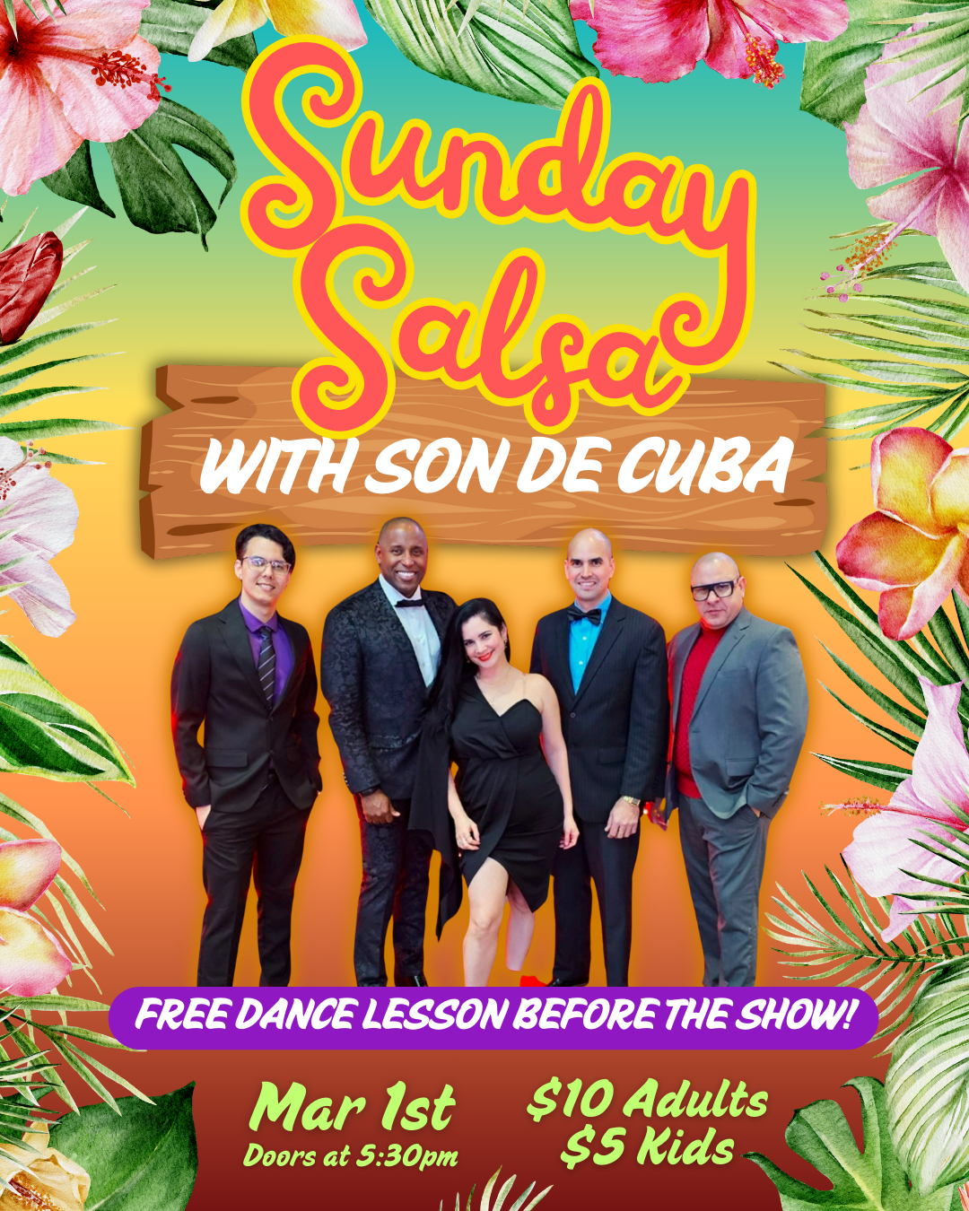 Sunday Salsa with Son De Cuba - In The Abbey Ballroom!