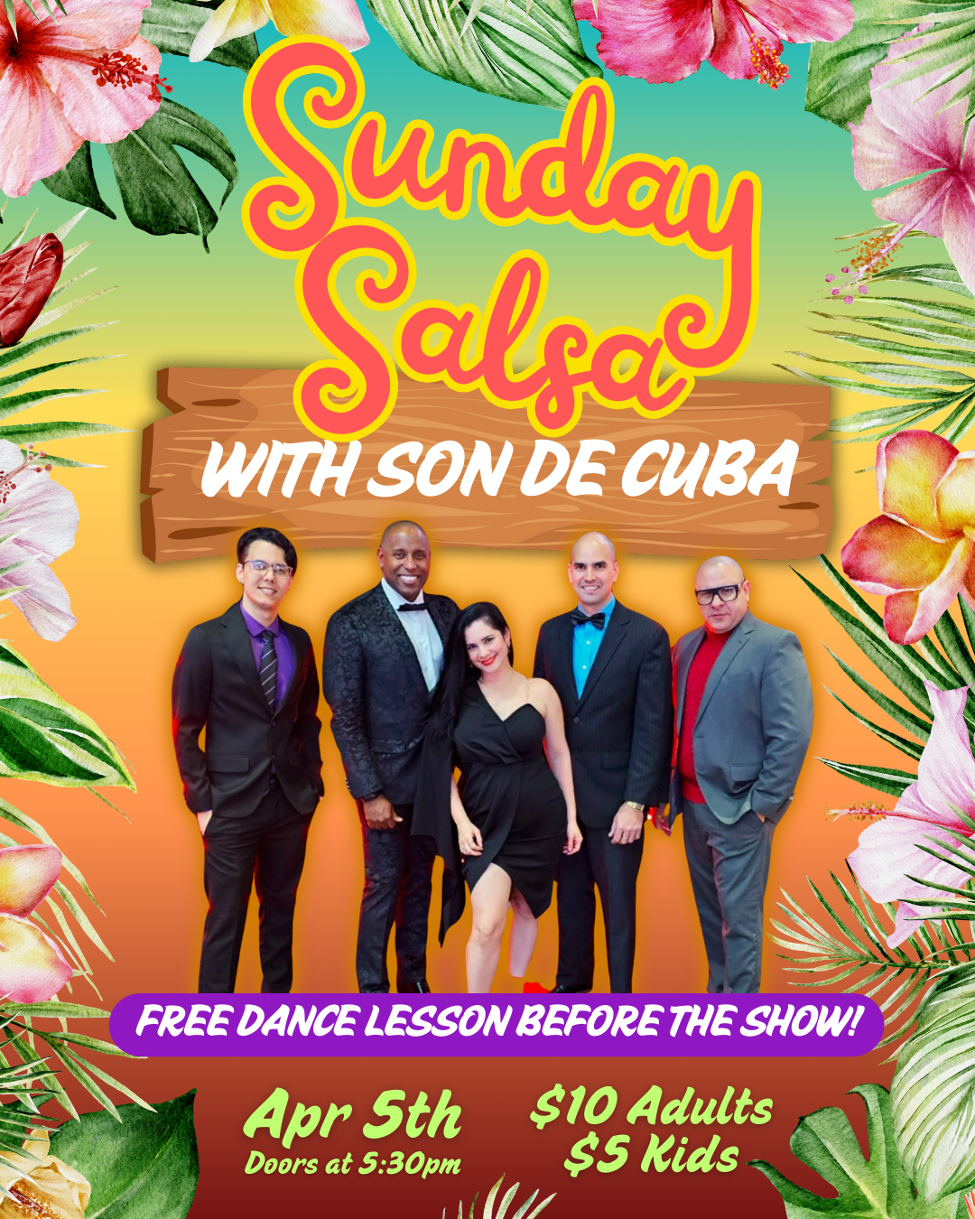 Sunday Salsa with Son De Cuba - In The Abbey Ballroom!