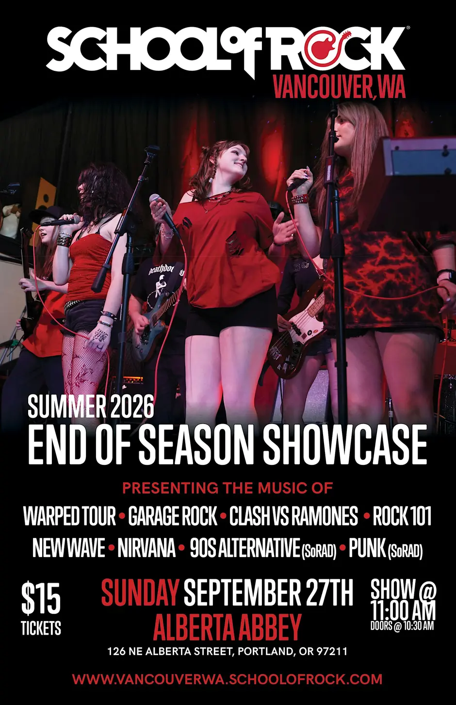SCHOOL OF ROCK SUMMER '26 - END OF SEASON SHOWCASE