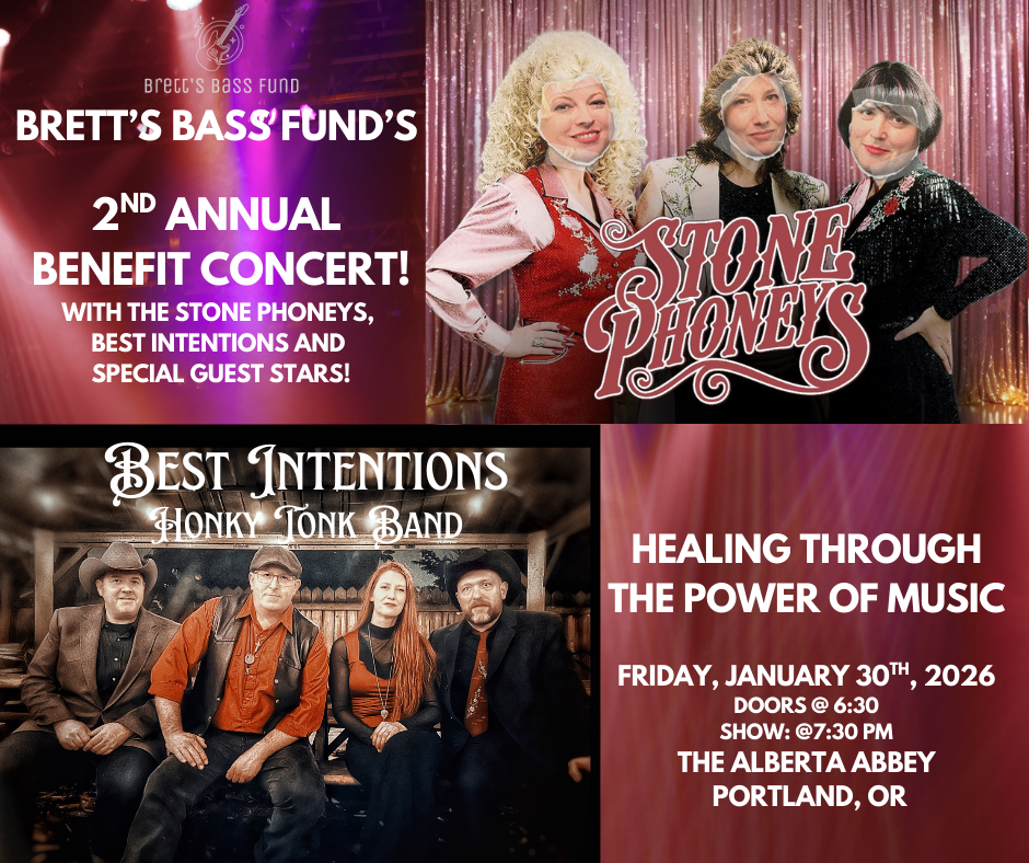 Brett's Bass Fund's 2nd Annual Benefit Concert! — Alberta Abbey
