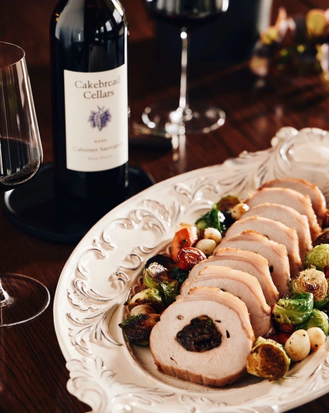 So many of our core memories are centered around moments at the dinner table.

This roast pork loin stuffed with French prunes and pecans recipe offers a balance of savory and slightly sweet flavors. We can&rsquo;t get over the delectable combination