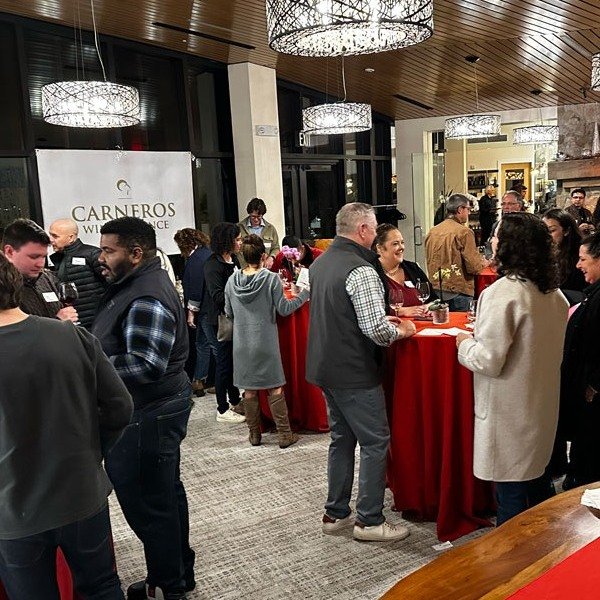 Thank you to everyone who joined us for the 5th Annual Winter Mixer industry holiday party!

It was a really nice evening celebrating our wine and hospitality community in Carneros. Hosted at Bouchaine Vineyards, guests helped us fill two large donat