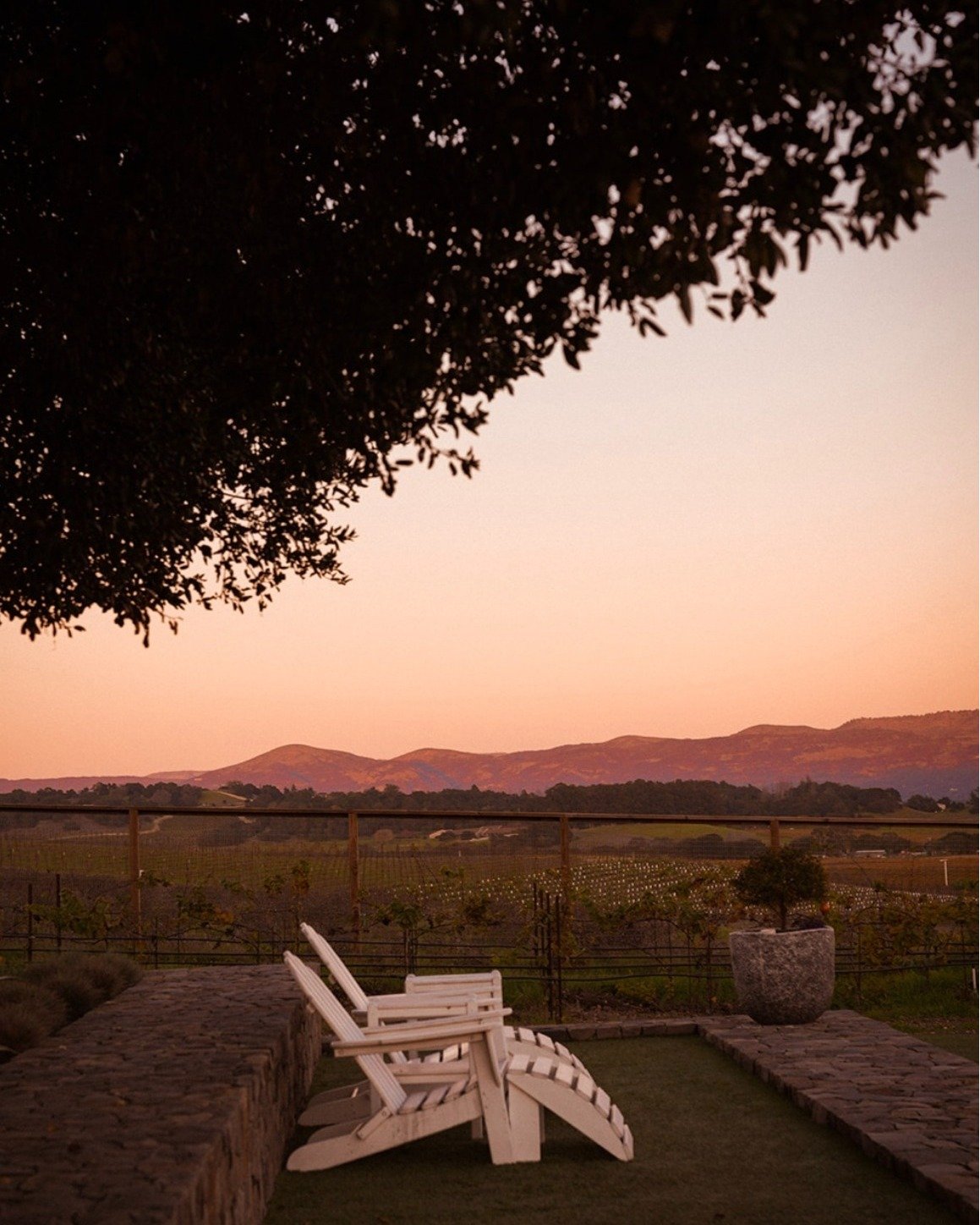 A seat for two, with a sunset view. @carnerosresort is a magical place to stay on your visit to California wine country.