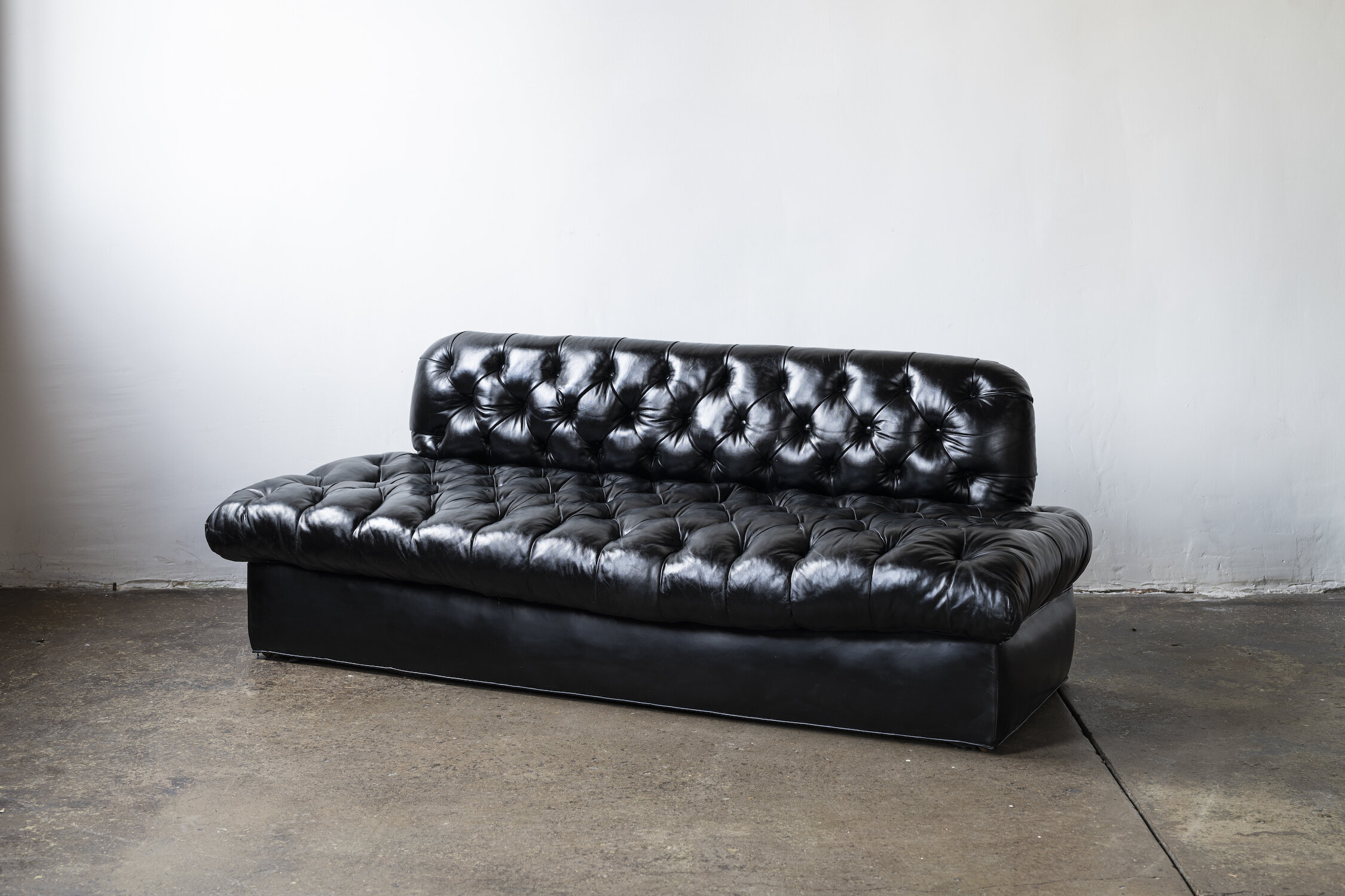 Vintage Tufted Leather Sofa