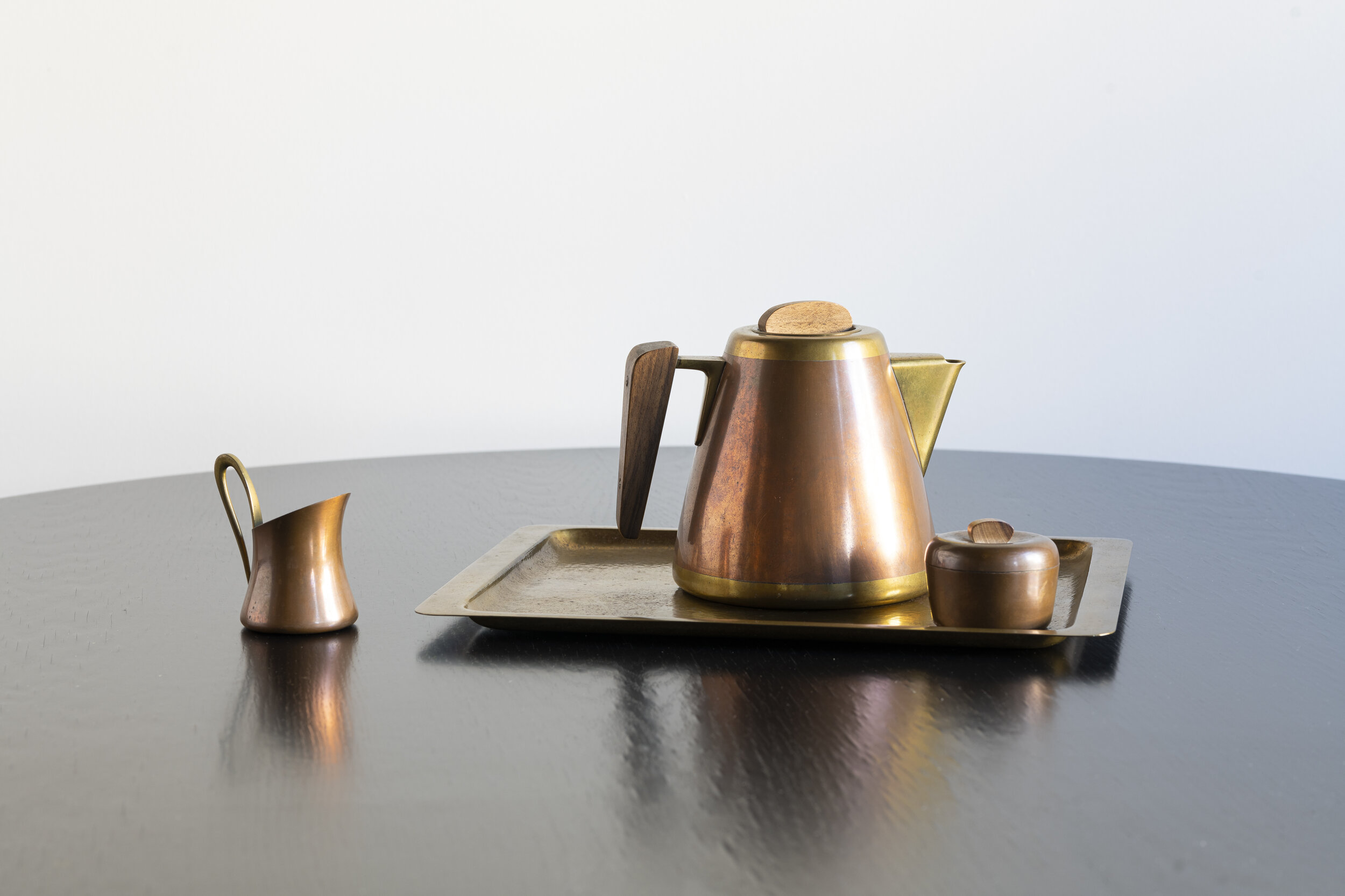 Hagenauer Copper and Brass Coffee Set with Tray 