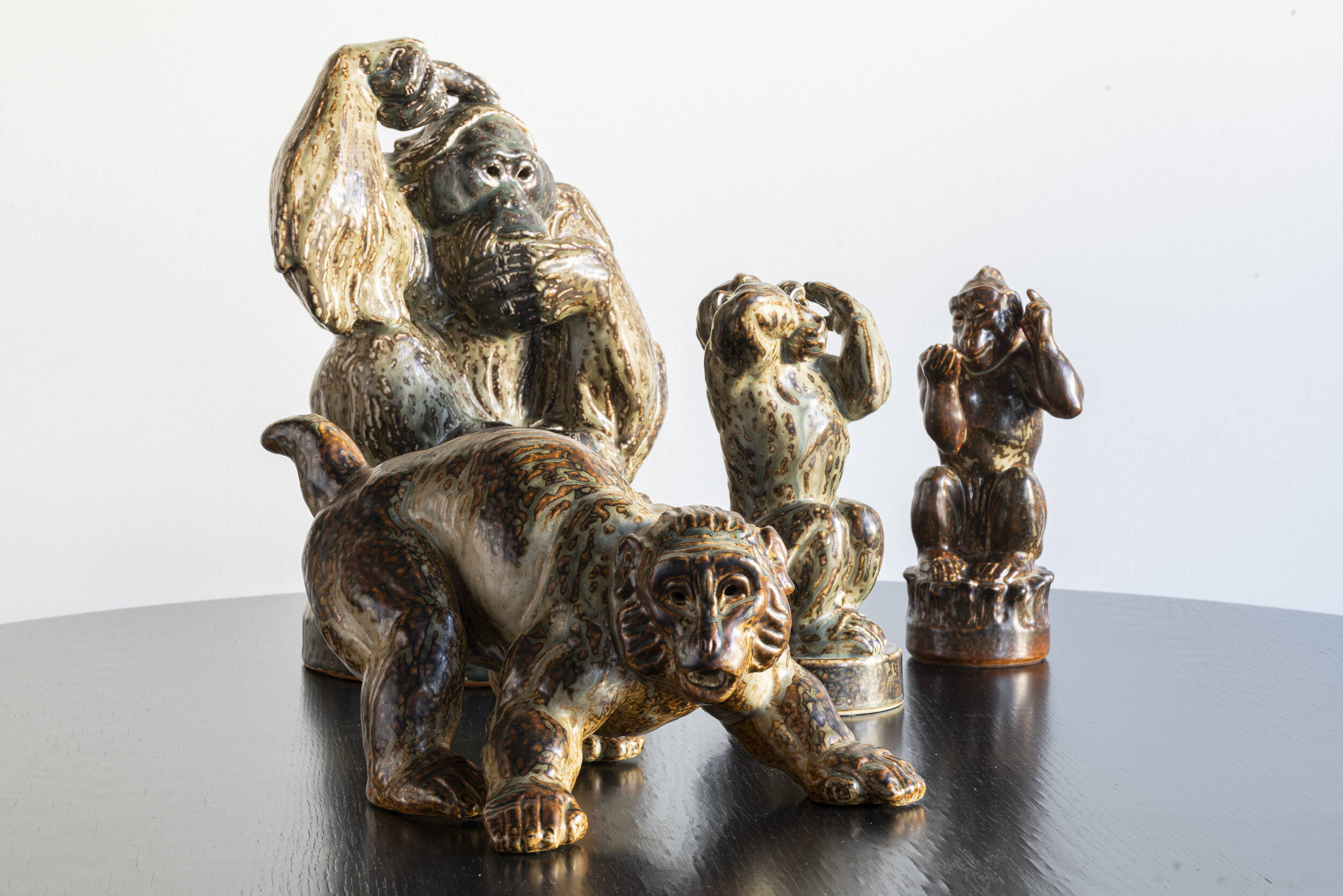 Royal Copenhagen Ceramic Monkeys and Orangutan