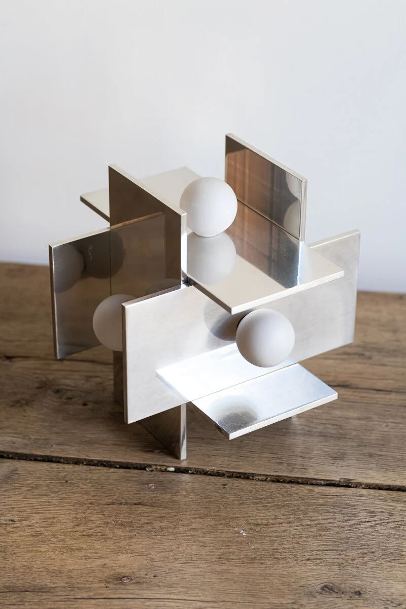 Paul Mayen Polished Aluminum Lamp