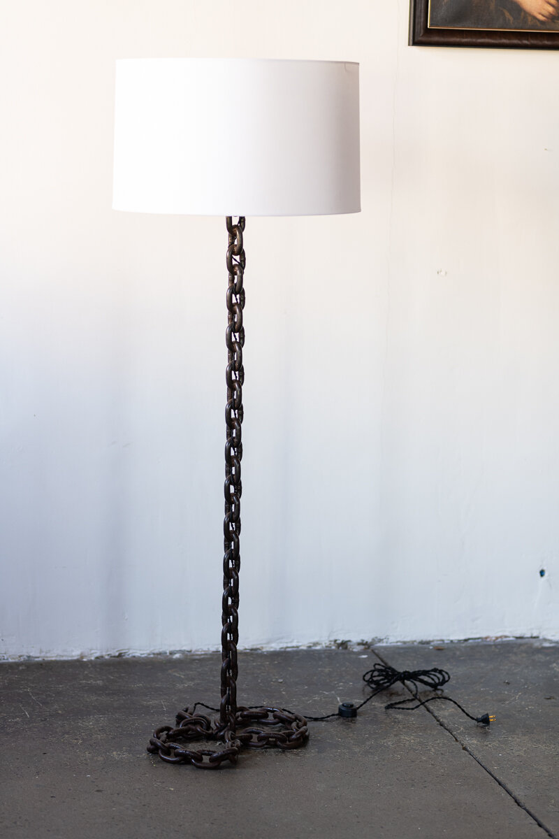 French Iron Chain Link Lamp