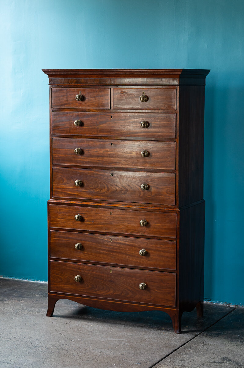 Highboy Chest with Lion Head Knobs