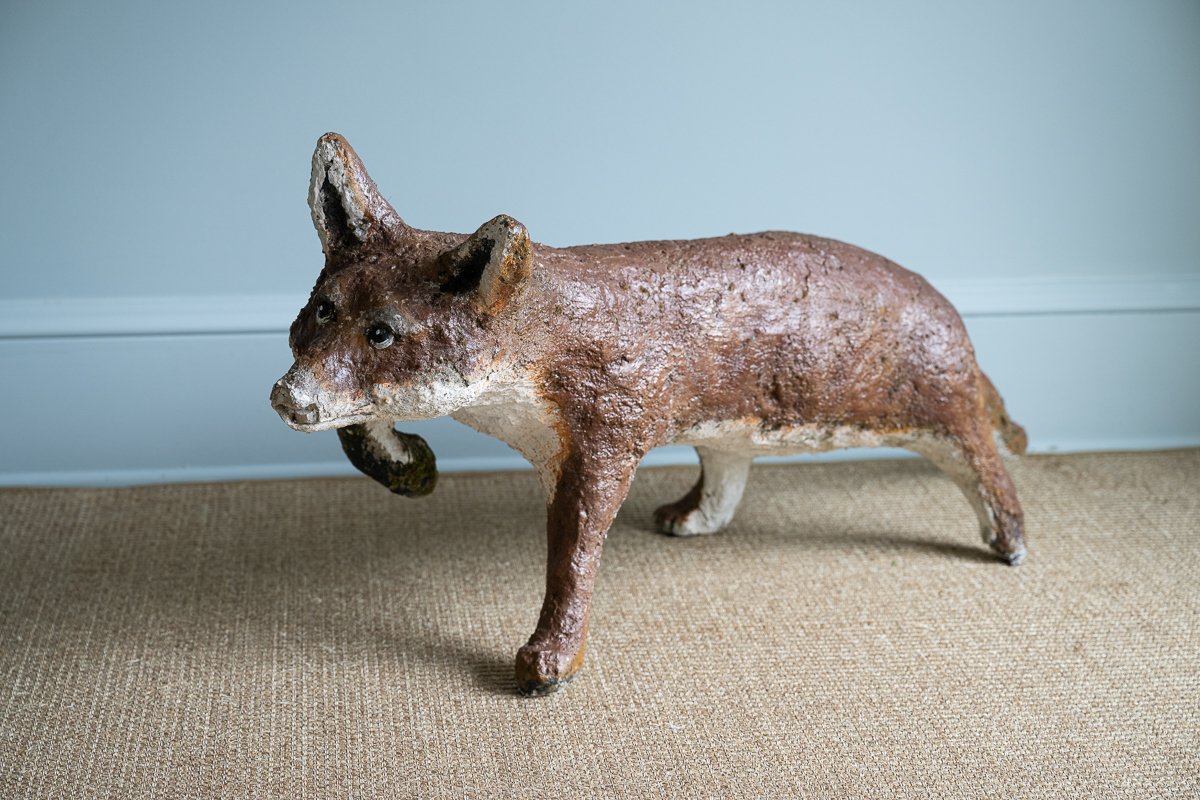 Stone Fox Sculpture