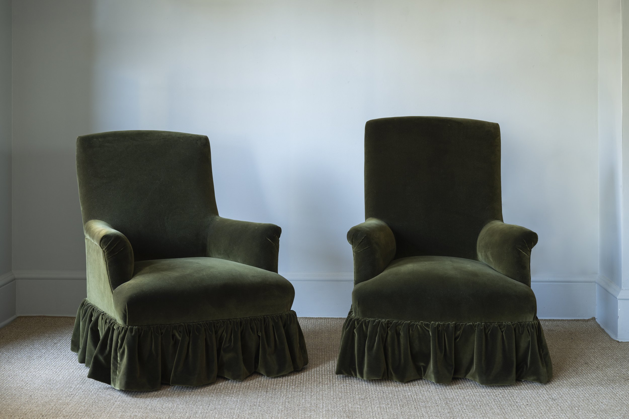 Green Velvet Chairs 