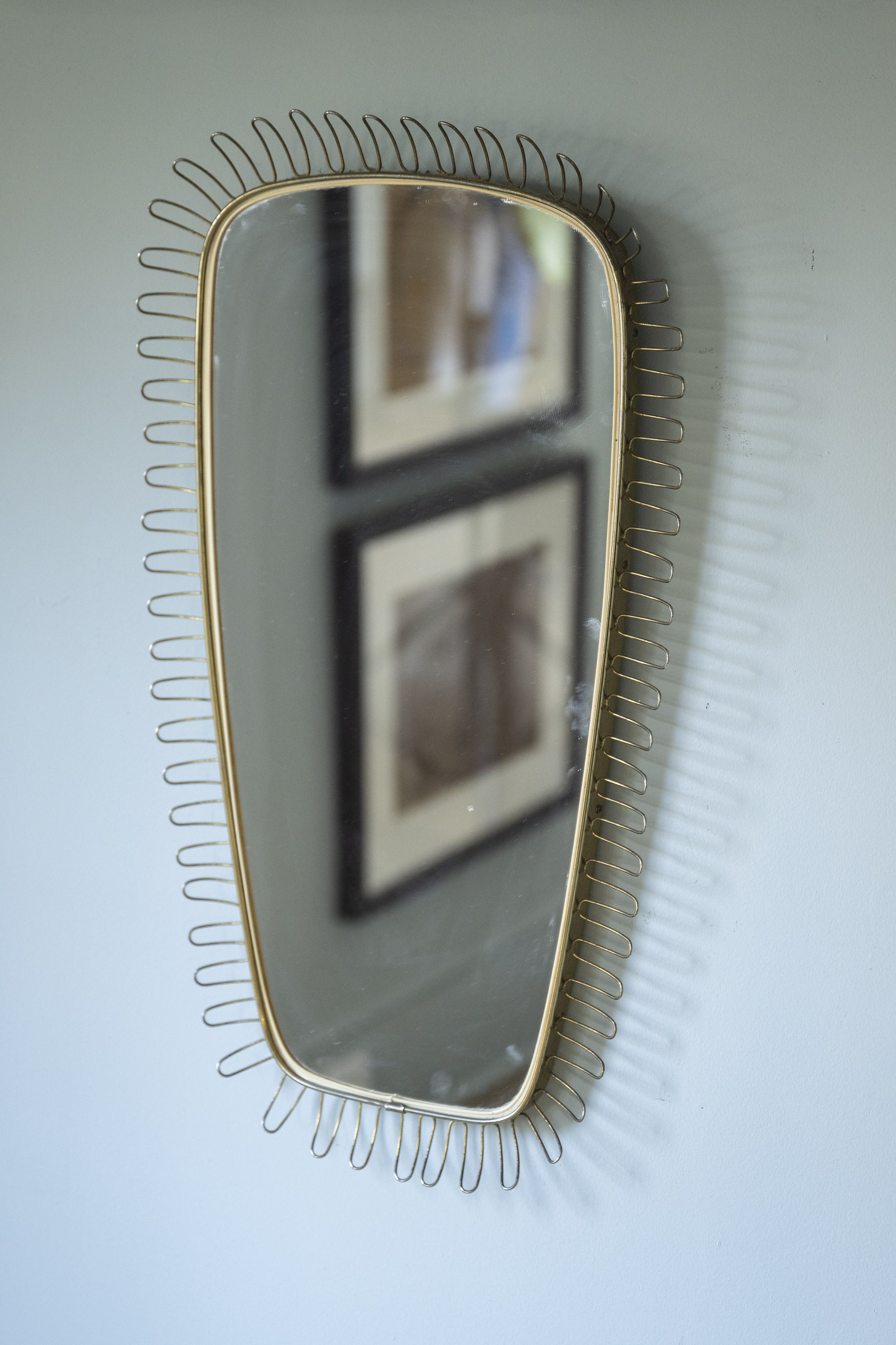 Italian Brass Loop Mirror