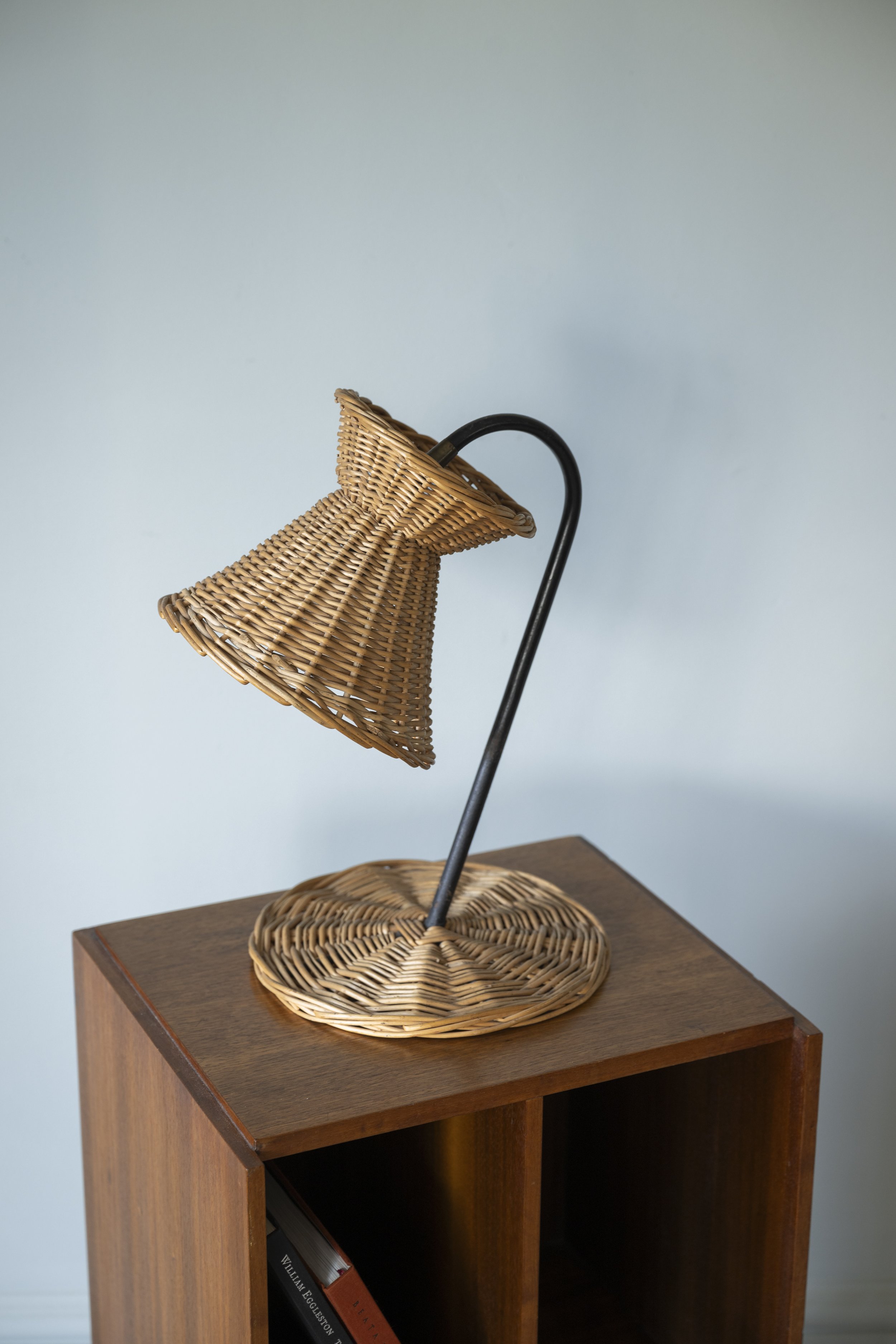 French Rattan Desk Lamp