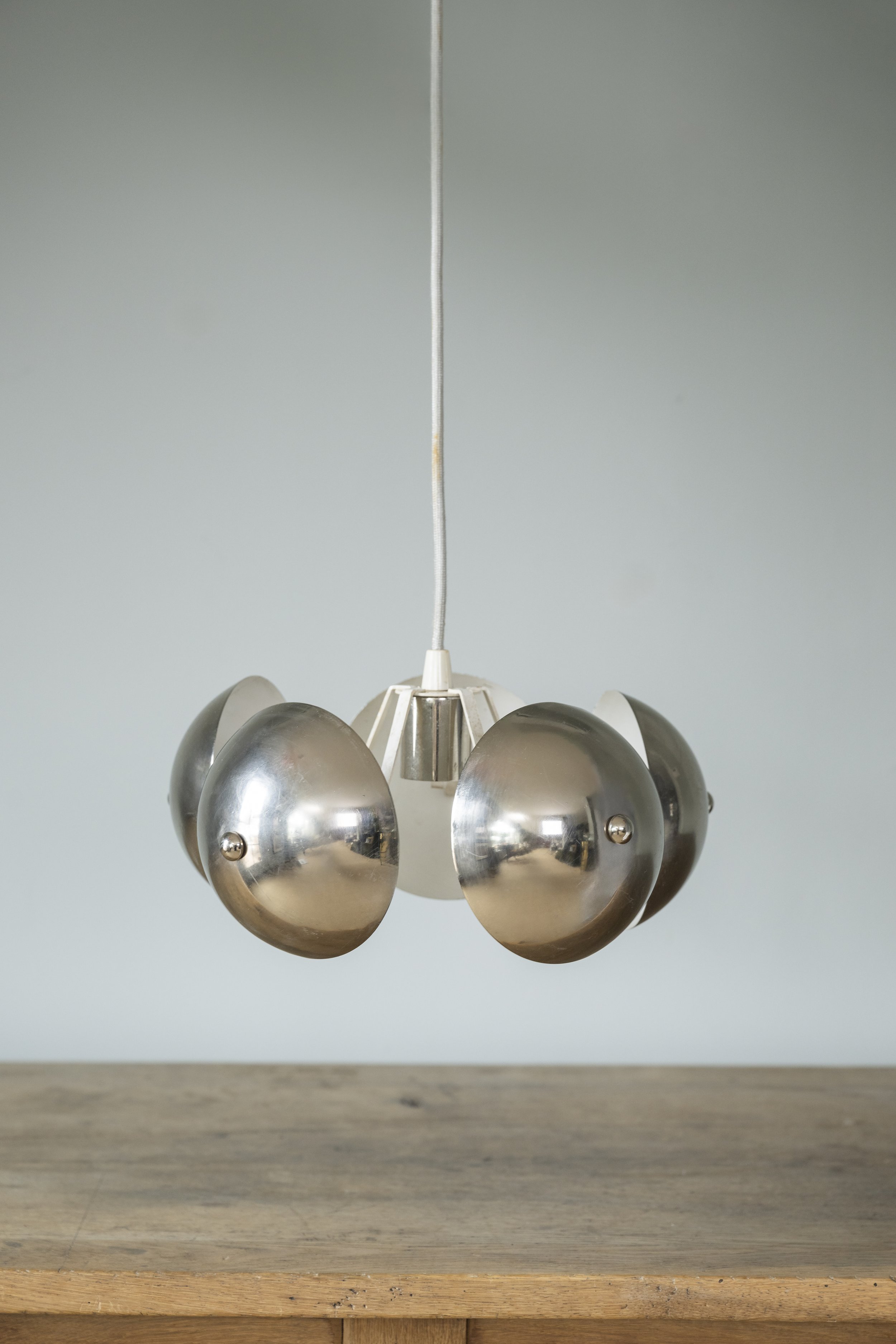 Vintage Chrome Pendant Light