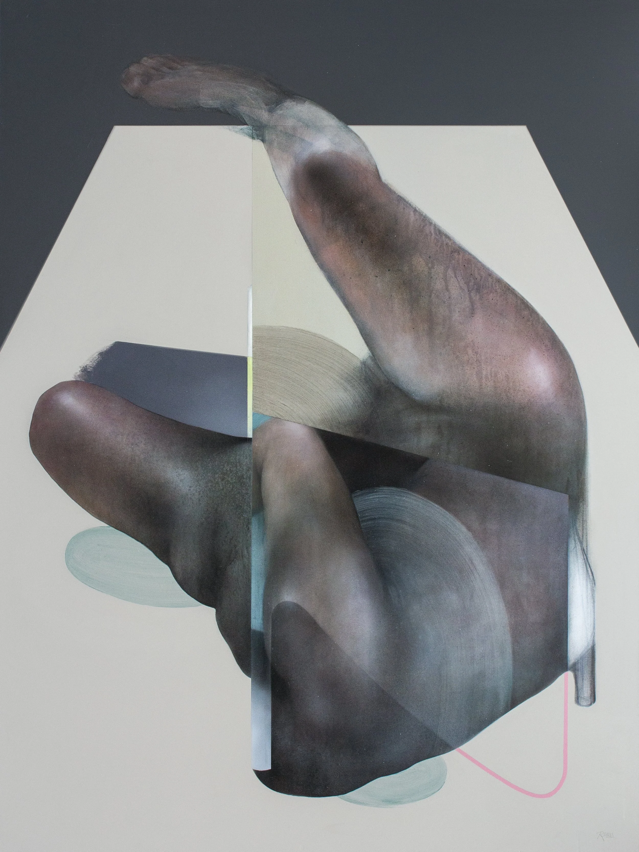 SICKBED. Acrylics and charcoal on canvas. 120x90cm. 2019.