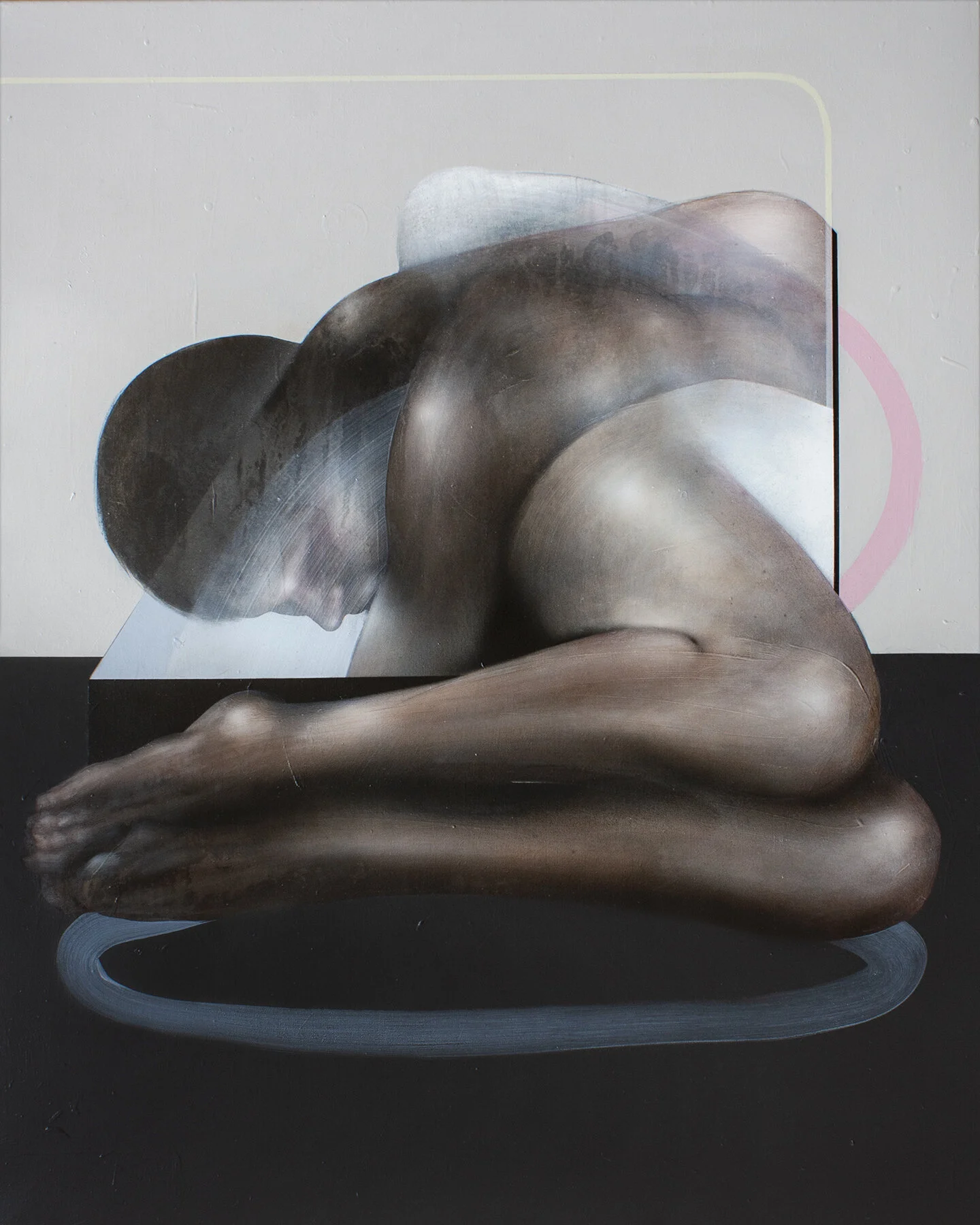 REST.  Acrylics & charcoal on canvas, 100x80 cm. 2020