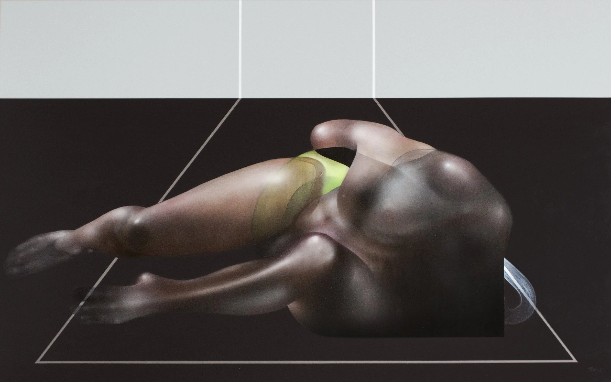FEELS LIKE A HUNDRED YEARS. Acrylics and charcoal on canvas. 160x100cm. 2017.