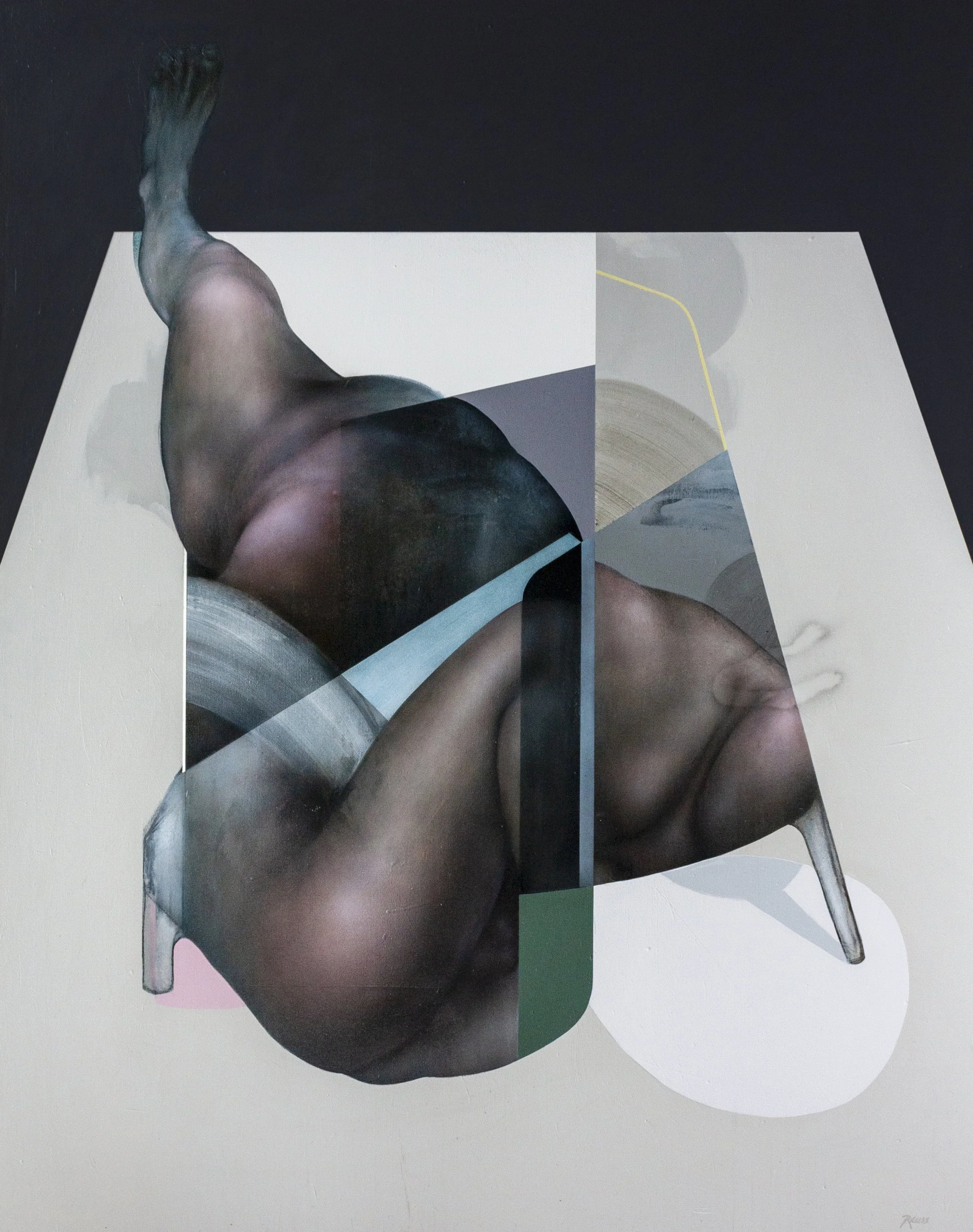 NIGHT STAND. Acrylics and charcoal on canvas. 190x150cm. 2020.