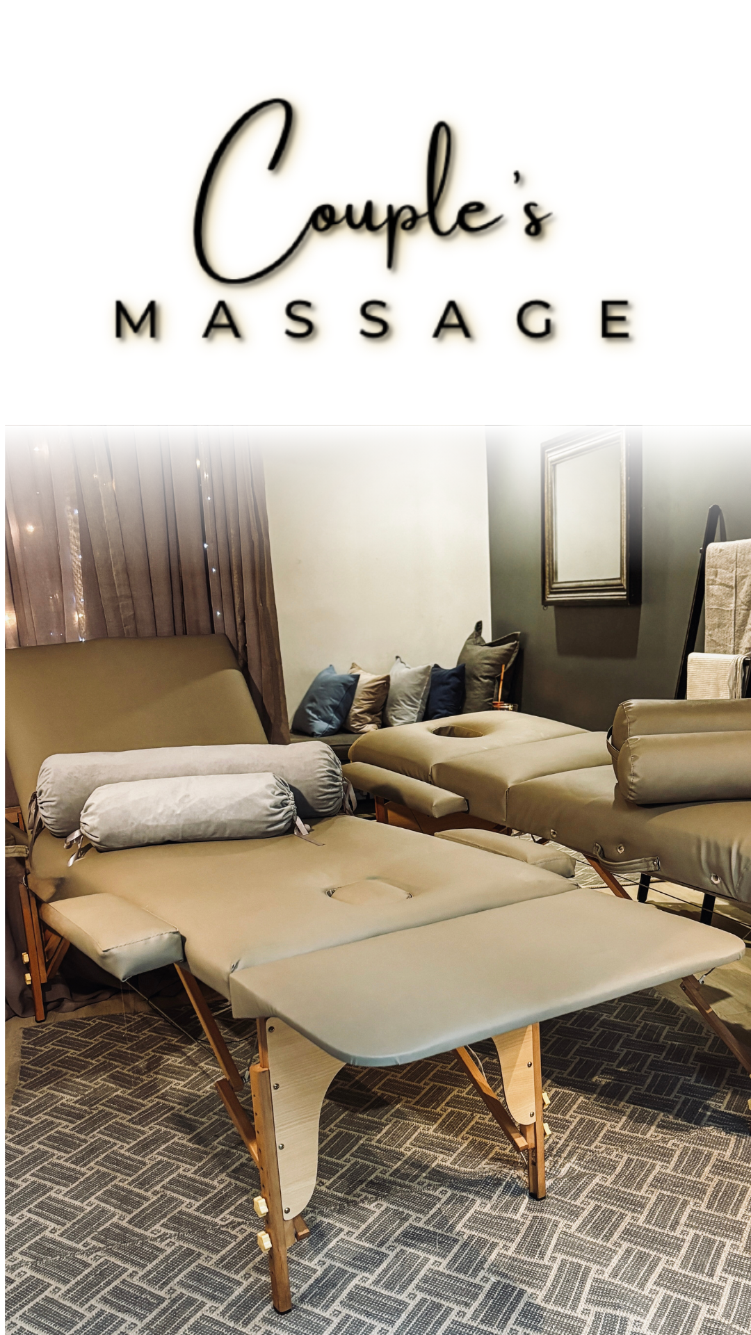"Couple’s Massage – A luxury romantic massage experience for two, designed to create connection, relaxation, and shared indulgence in a serene spa environment."