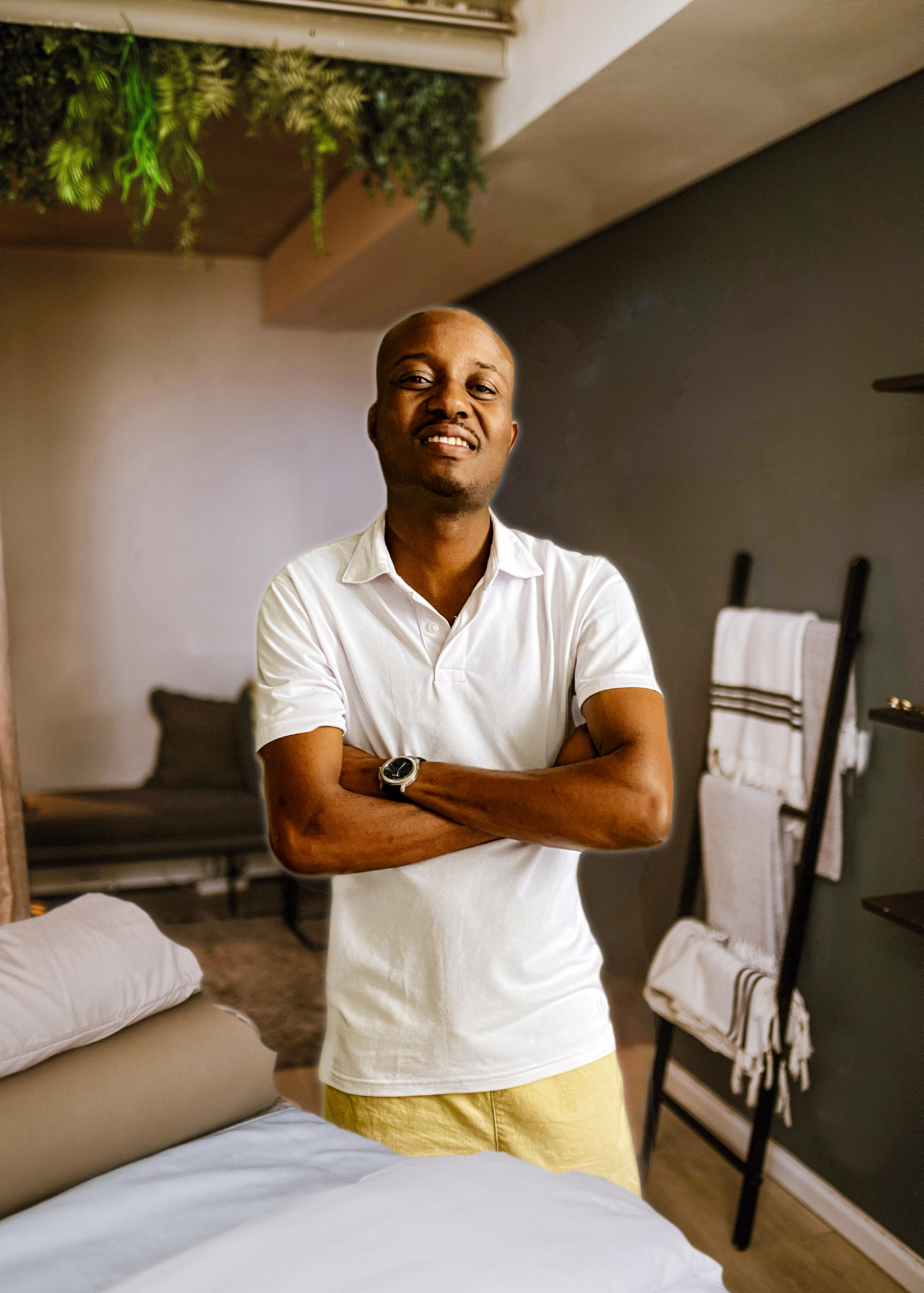 Gay masseur doing gay massage with sensual touch