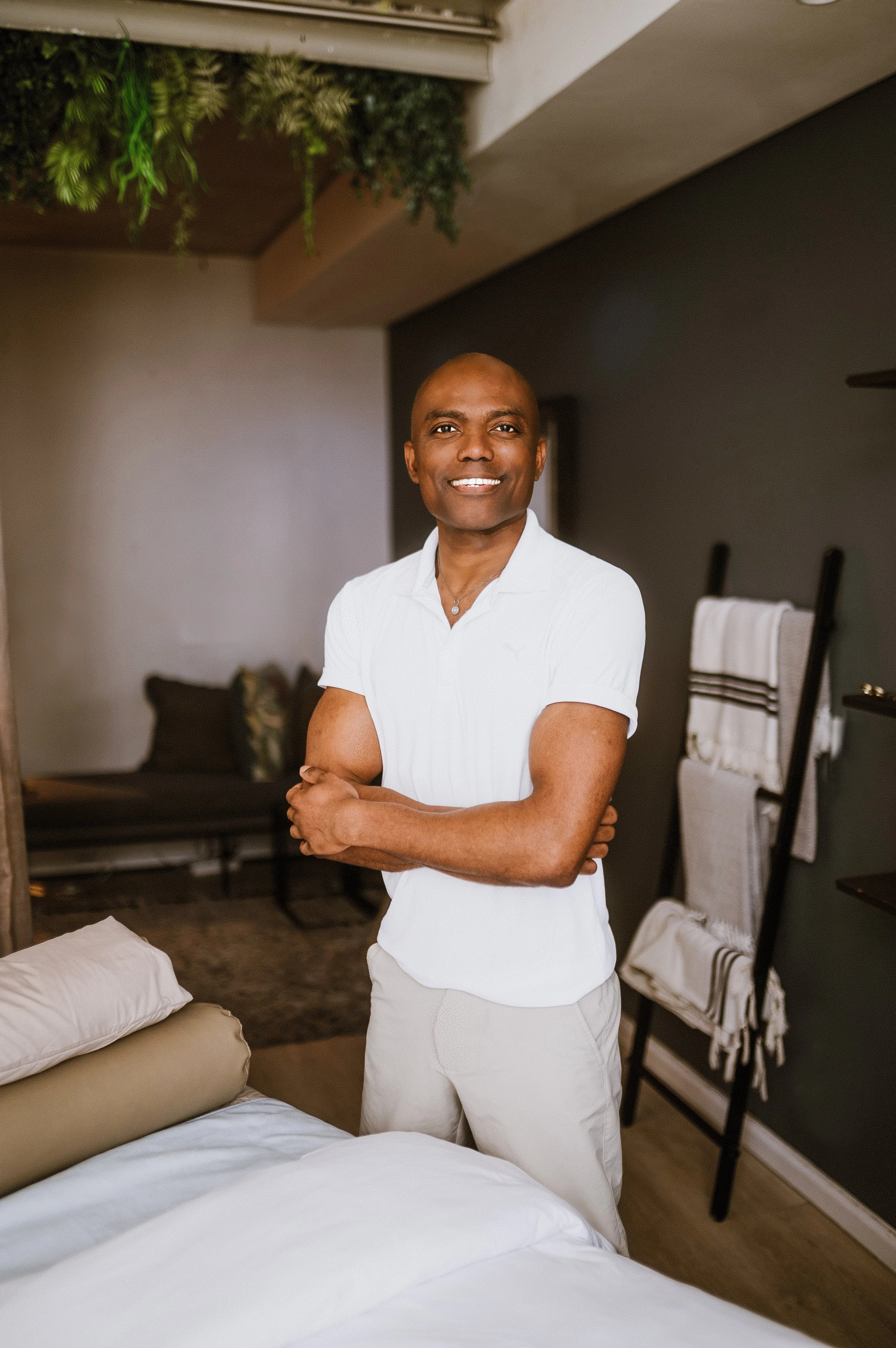 Gay masseur doing gay massage with sensual touch