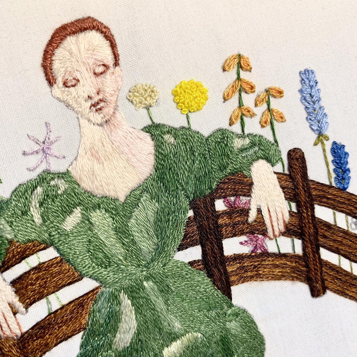 Stitching these little flowers reminds me of when I first learned to sew; french knots, lazy daisy. I wonder why so many of our first stitches seem to be of florals? The heritage of embroidery is laden with flowers. Whatever the reason, it feels fitt
