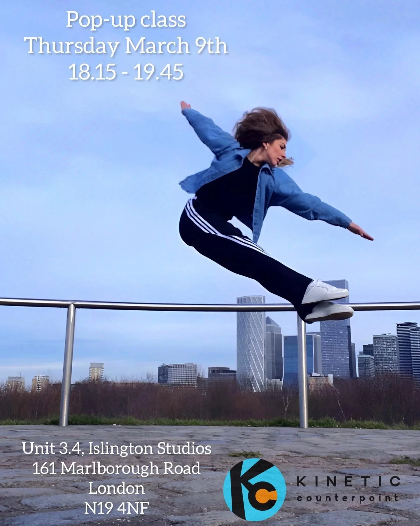 Don&rsquo;t forget - book now!
Kinetic Counterpoint Open Level Contemporary class is happening on Thursday March 9th at 18.15 - 19.45 at @createdestroystudios Islington! It will be an open level class for anyone that would like to move and explore! 
