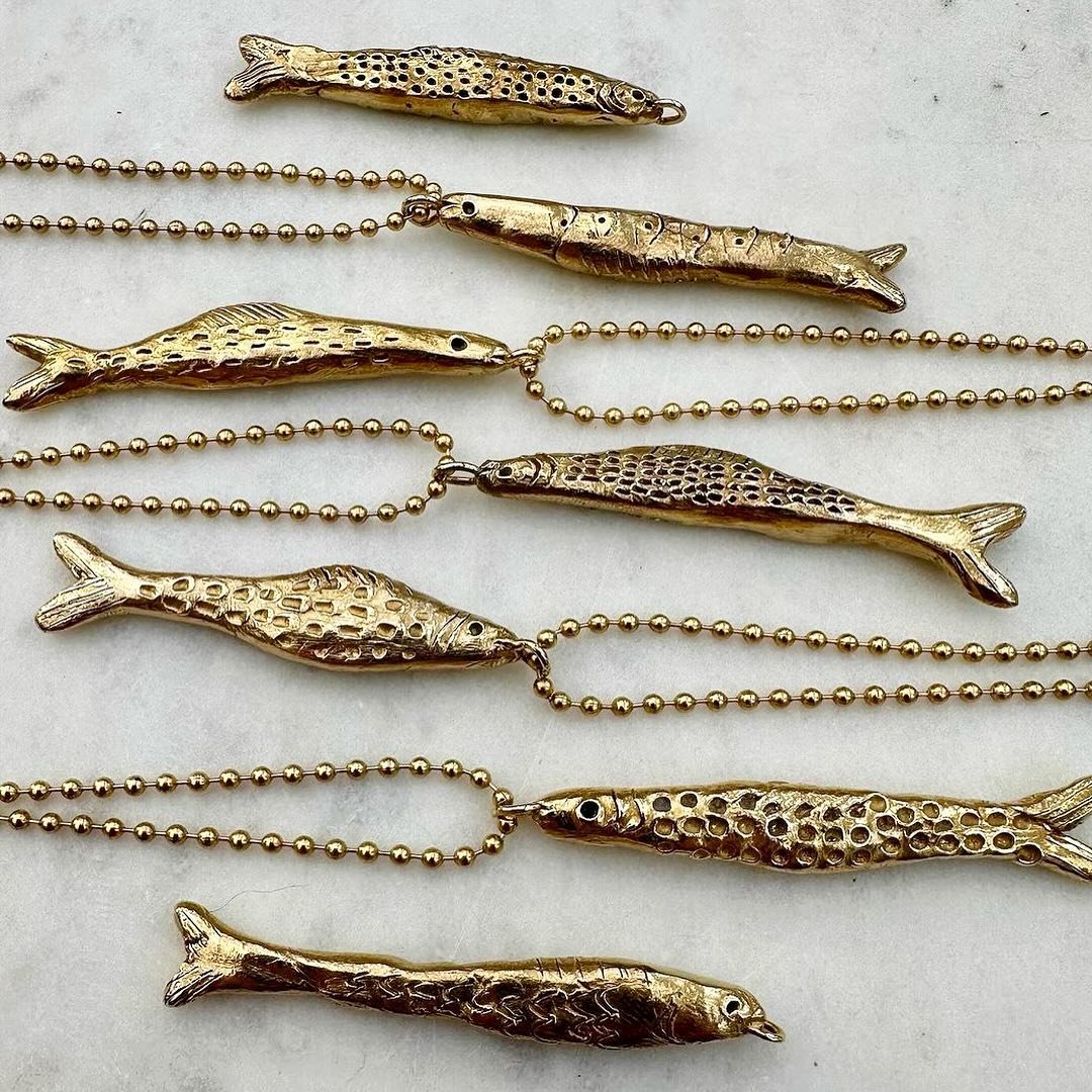 Two absolutely OUTSTANDING jewellers who we are sooooo beyond proud to work with and showcase at our next makers market inside @batterseapwrstn on Saturday 1st June! 

✨ @alba_jewellery ✨ It was the incredibly special Fish Pendant that first made me 