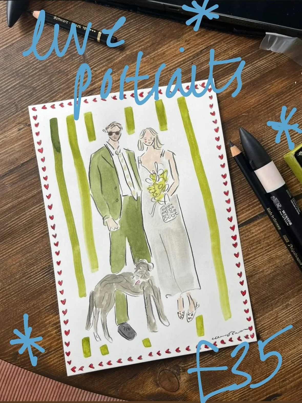 Live portraits at our Christmas Market at Battersea Power Station! 🎨🖌️

We&rsquo;re so chuffed to welcome back talented London artist @el.ustrates to our market on Saturday 15th November.

Eleanor will be offering Live Portraits on market day! Sit 