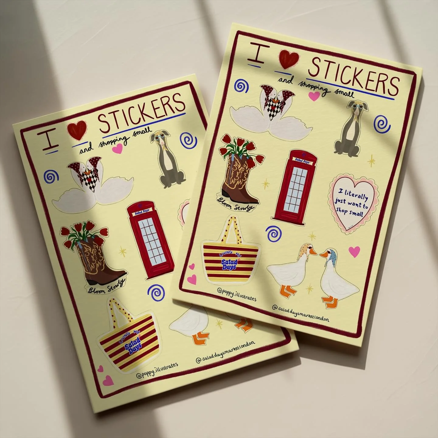 FREE WITH EVERY PURCHASE!! SALAD DAYS X POPPY ILLUSTRATES STICKERS!!!!!!

I am so so so proud and buzzing about these 💖😍🥰 I could burst!

You&rsquo;ll all know and love Poppy by now! She&rsquo;s one of our favourite and bestselling returning stall