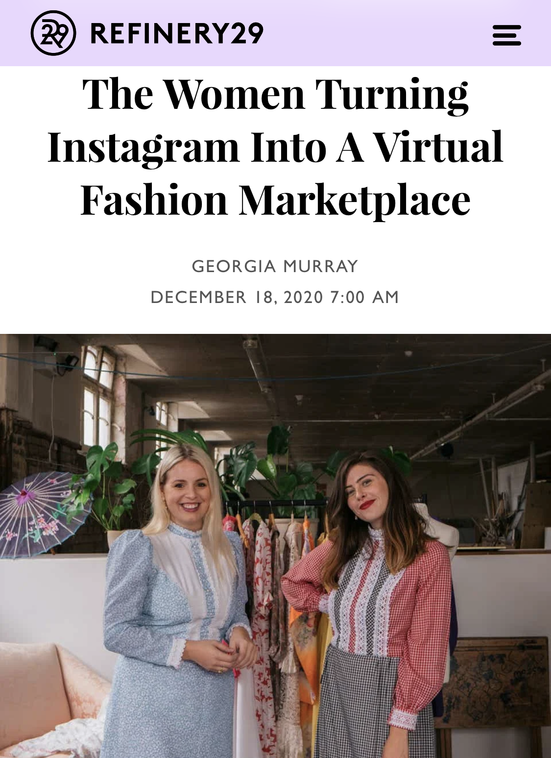 Refinery29, December 2020