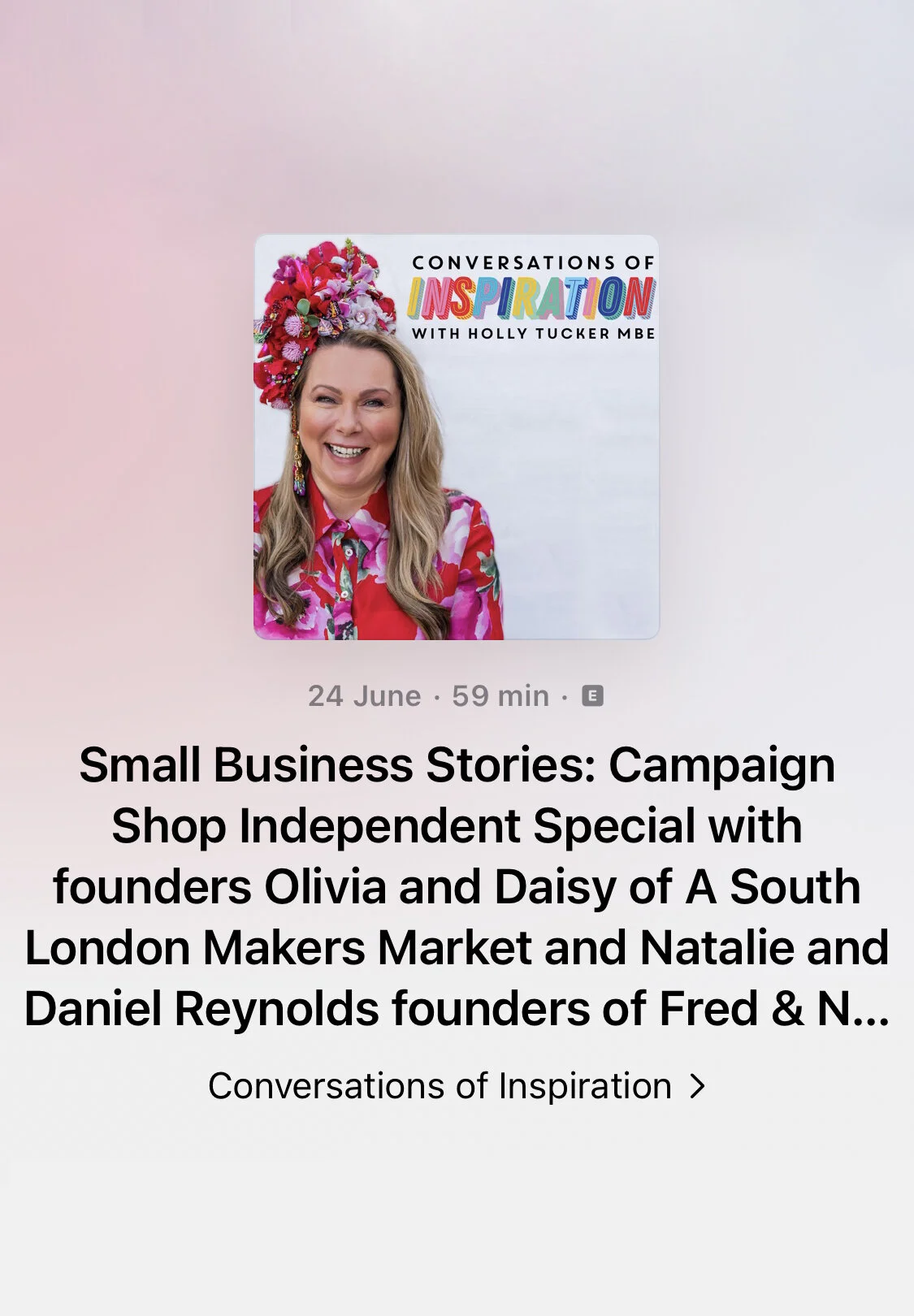 Holly Tucker podcast, June 2021