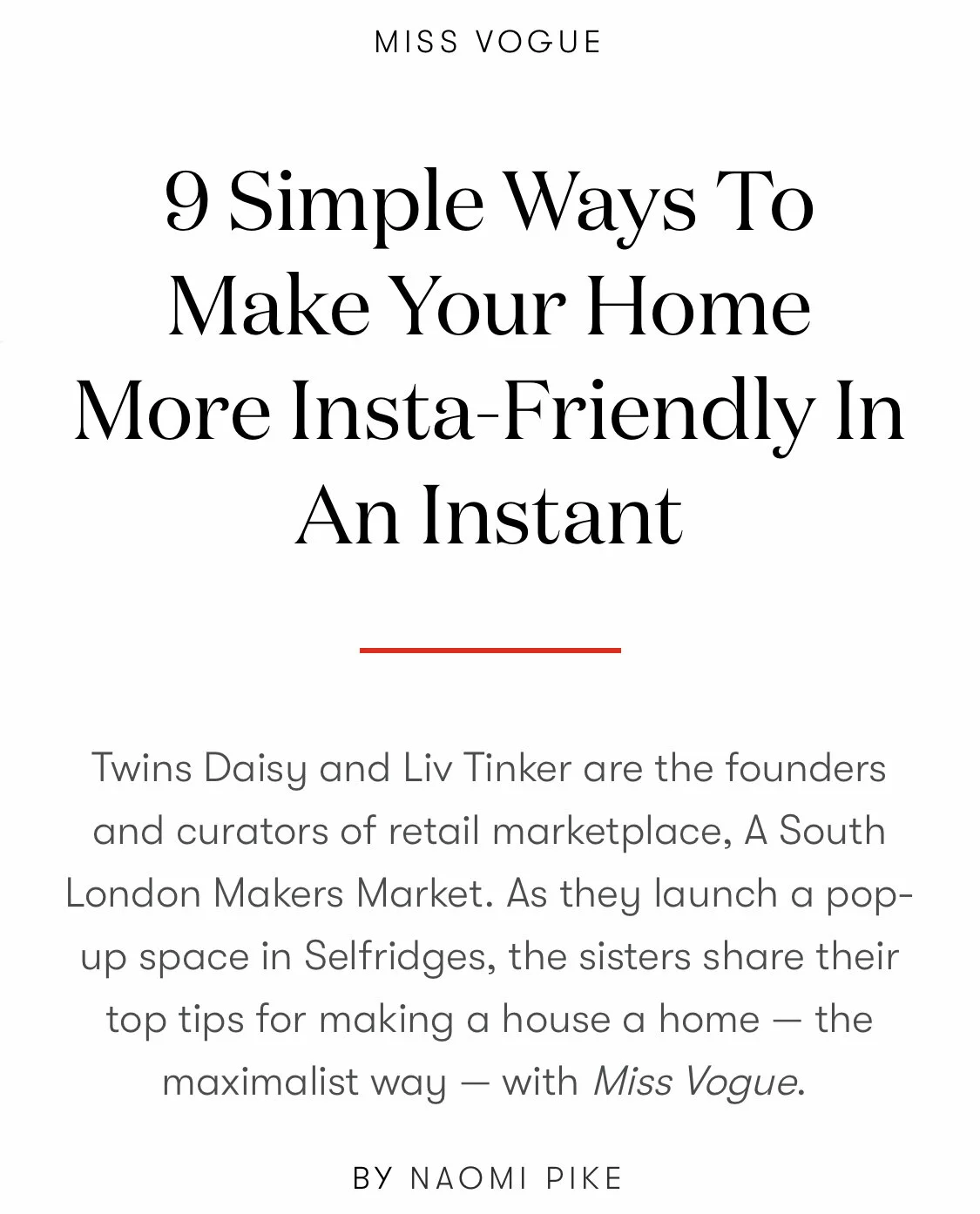 Miss Vogue, May 2021