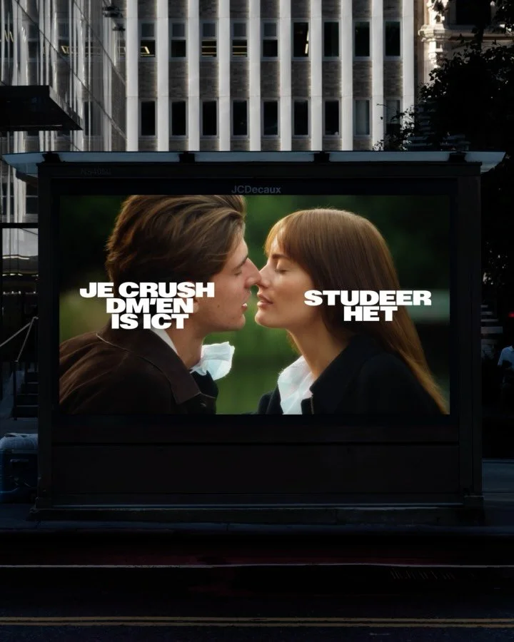 Our new campaign for all HBO ICT programs is rolled out nationally on a diverse set of media. With multiple videospots, an audio commercial, digital screens, printed posters, digital/social ads and a special campaign website. Visible on train station